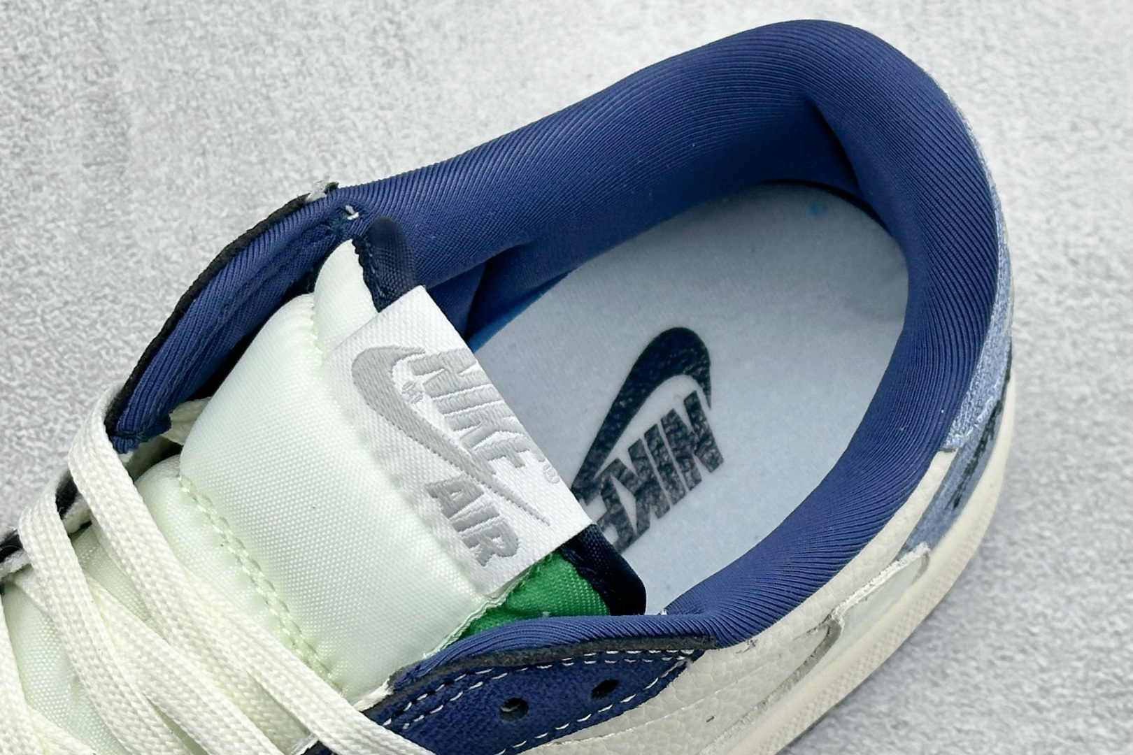 280 Travis Scott x Jordan 1 Low “斯图西联名——扎染米蓝牛仔” 高端定制 乔丹倒勾低帮休闲板鞋 DD7866-101