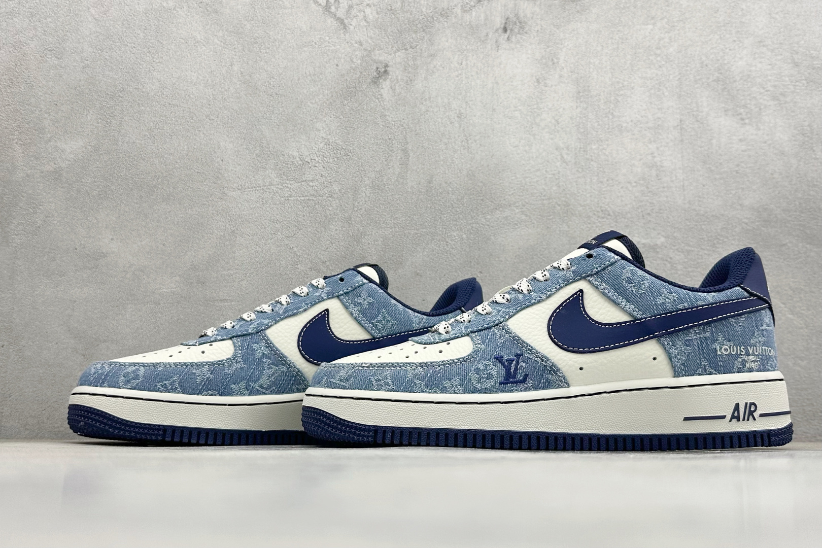 260 SC版NIke Air Force 1 '07 Low “LV联名--经典蓝牛仔” 空军一号低帮 运动鞋 NH0601-578