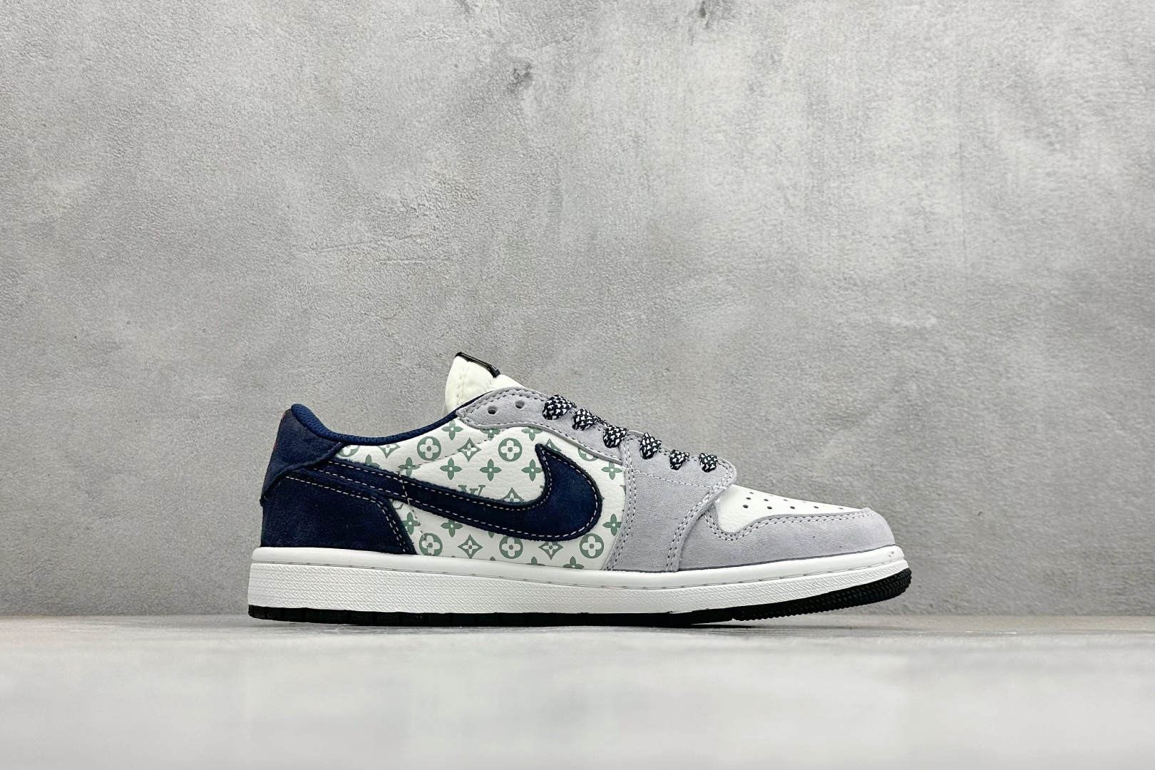 280 XC版Travis Scott x Fragment Design x Air Jordan 1 Low SP AJ1 乔1联名 灰蓝猪八鬼脸 低帮文化休闲板鞋 DZ5899-035