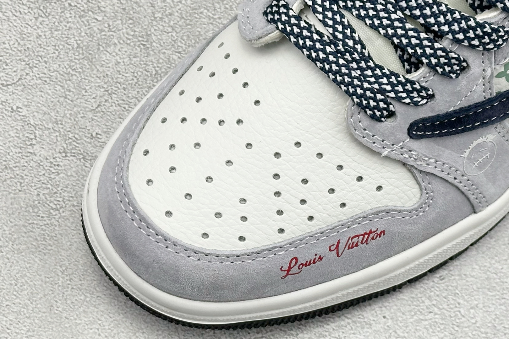 280 XC版Travis Scott x Fragment Design x Air Jordan 1 Low SP AJ1 乔1联名 灰蓝猪八鬼脸 低帮文化休闲板鞋 DZ5899-035