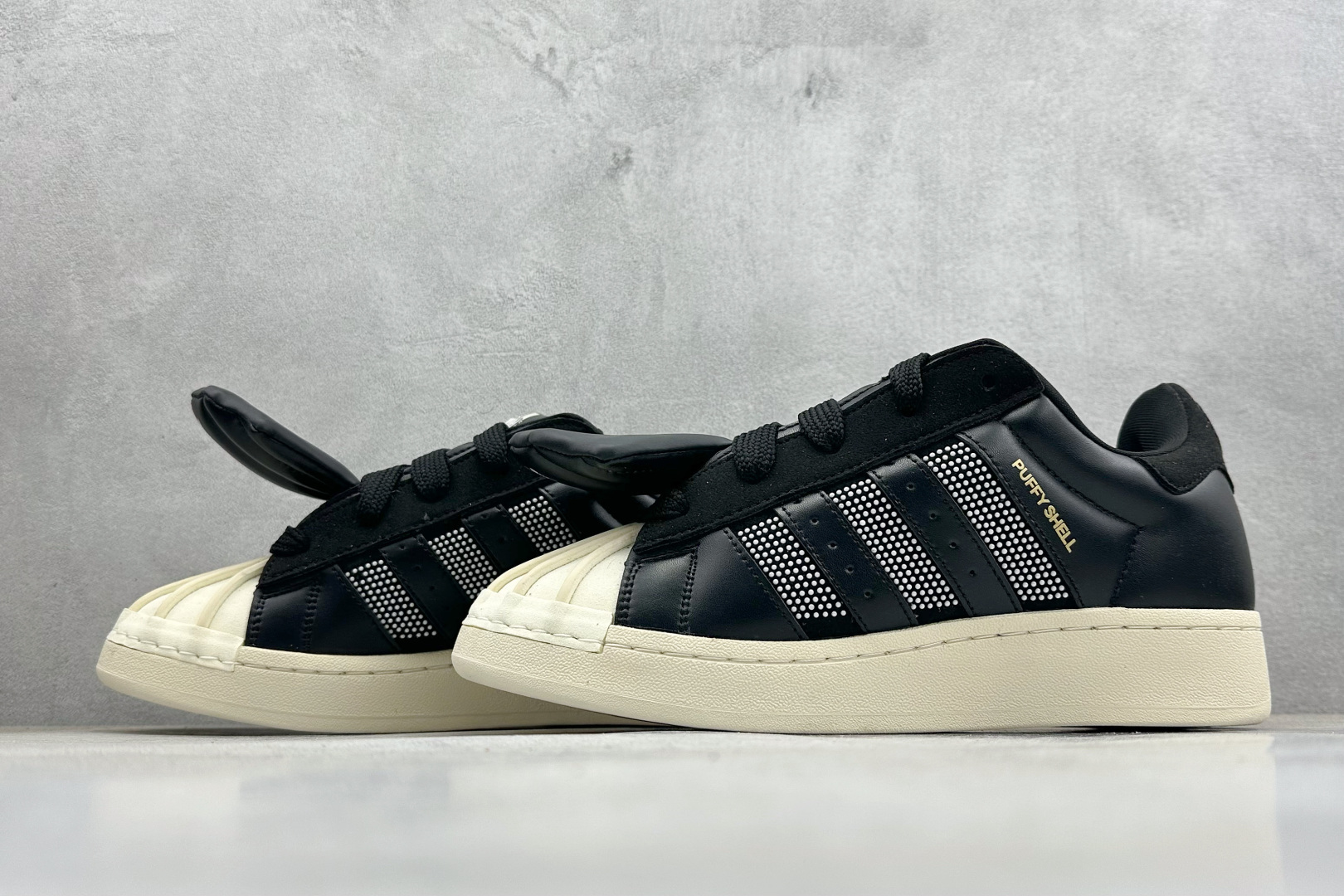 ML版AdidOriginals SUPERSTAR PUFFY SHELL厚底贝壳头双鞋舌 贝壳头休闲板鞋 KJ6976