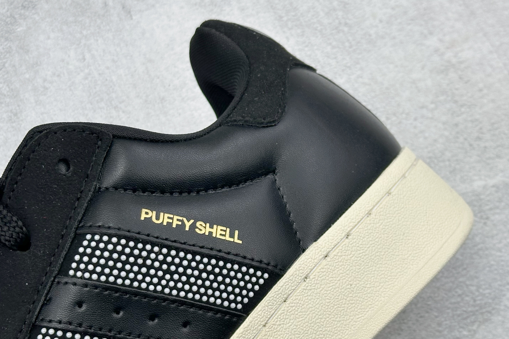 ML版AdidOriginals SUPERSTAR PUFFY SHELL厚底贝壳头双鞋舌 贝壳头休闲板鞋 KJ6976