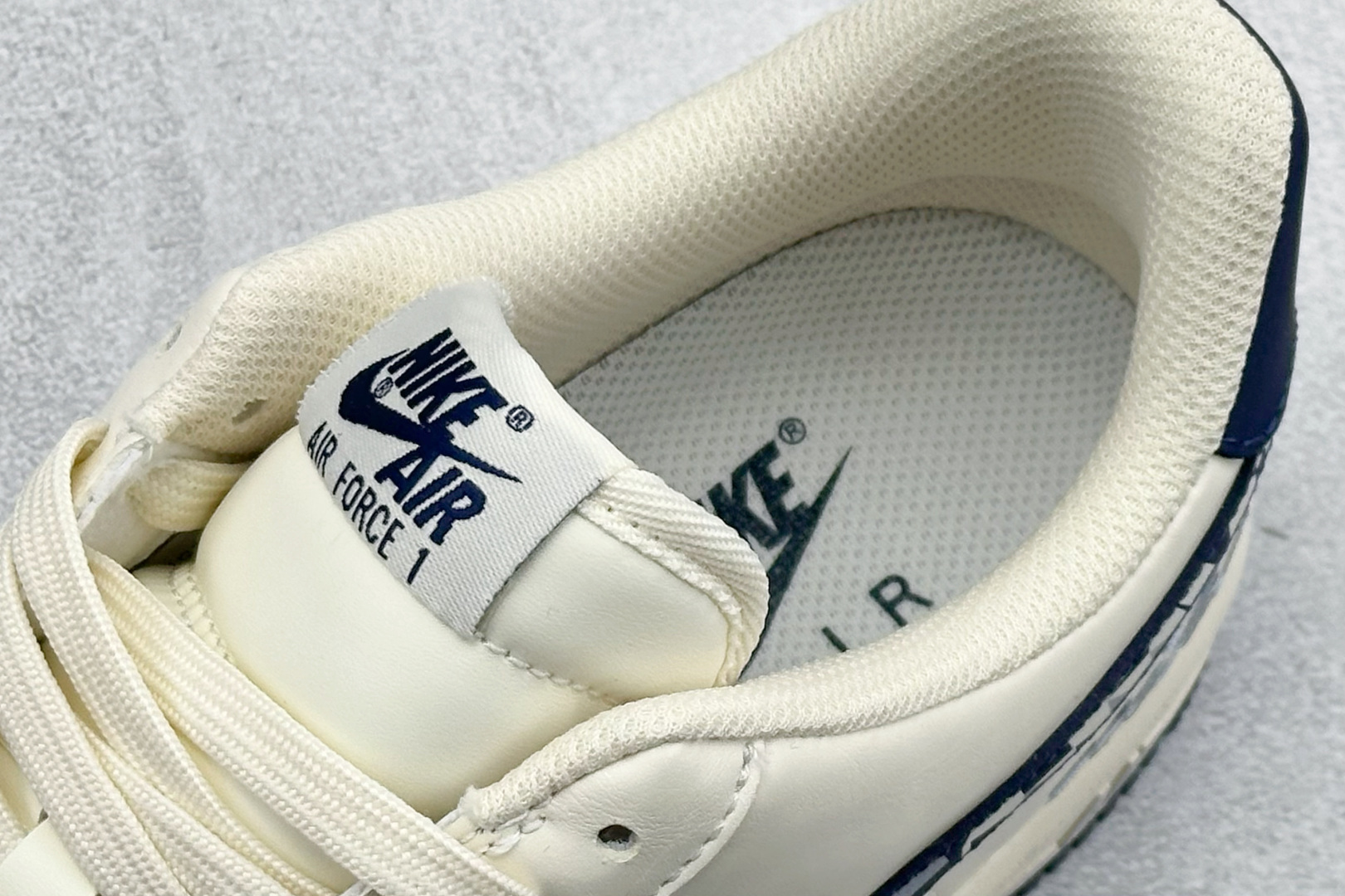 SC版Nike Air Force 1'07 Low 奶白蓝拼接 空军一号低帮休闲板鞋 NH0601-580