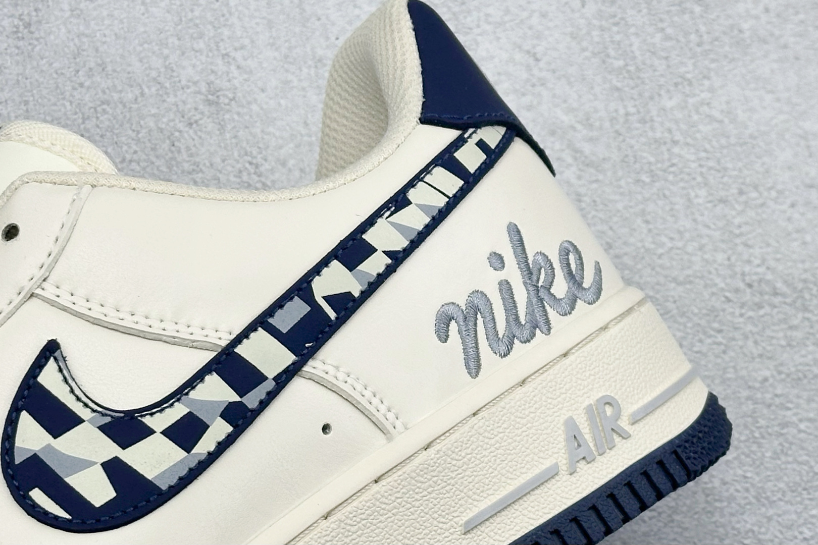 SC版Nike Air Force 1'07 Low 奶白蓝拼接 空军一号低帮休闲板鞋 NH0601-580