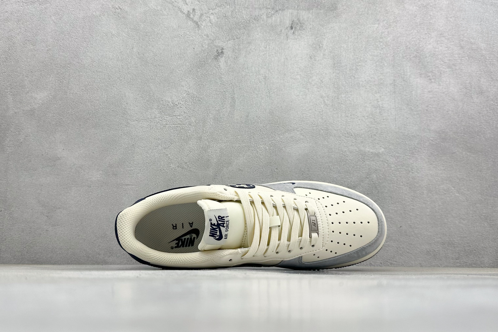 SC版Nike Air Force 1'07 Low 奶白蓝拼接 空军一号低帮休闲板鞋 NH0601-580