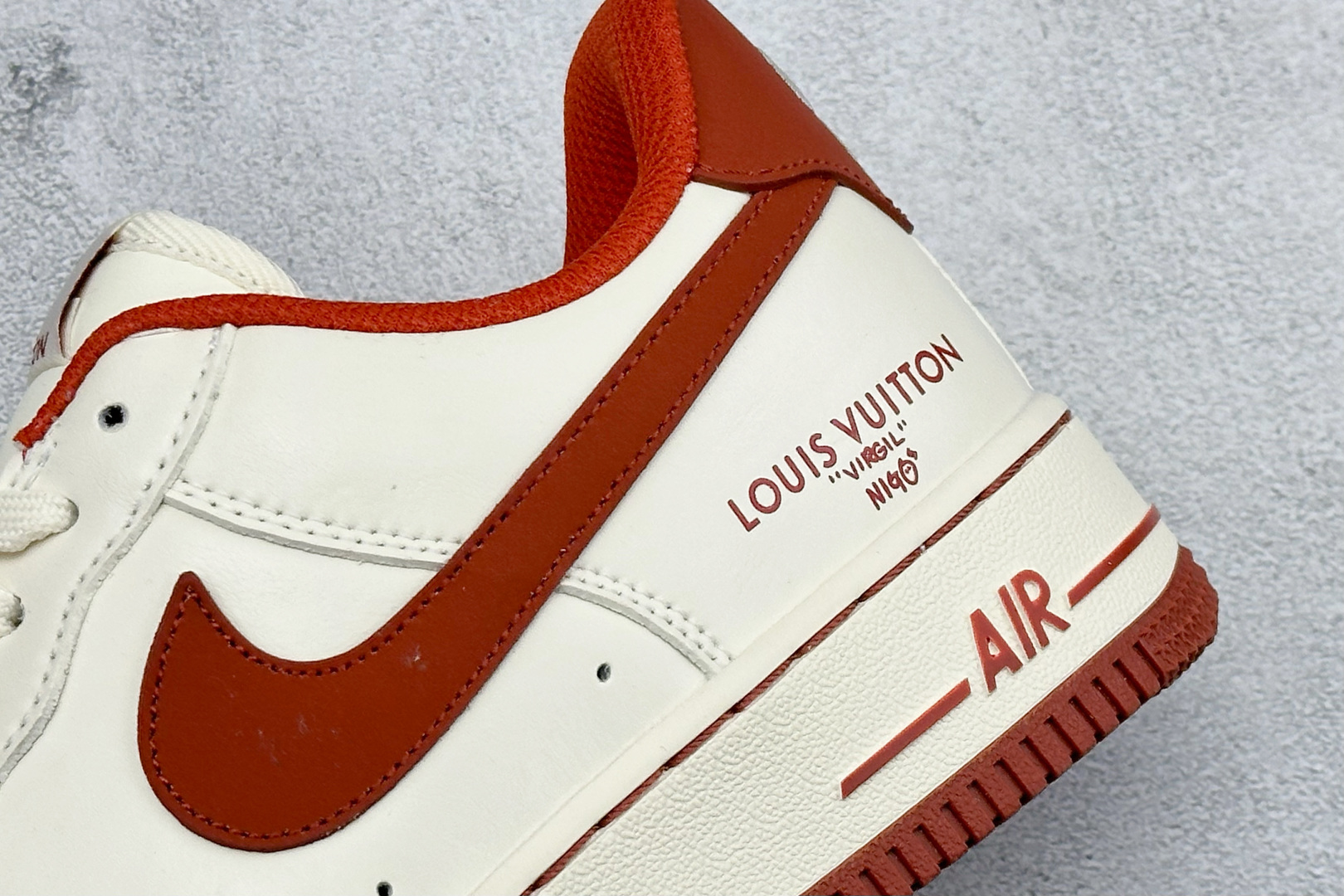 SC版NIke Air Force 1 '07 Low “LV联名--枫红雅白” 空军一号低帮 运动鞋 NH0601-588