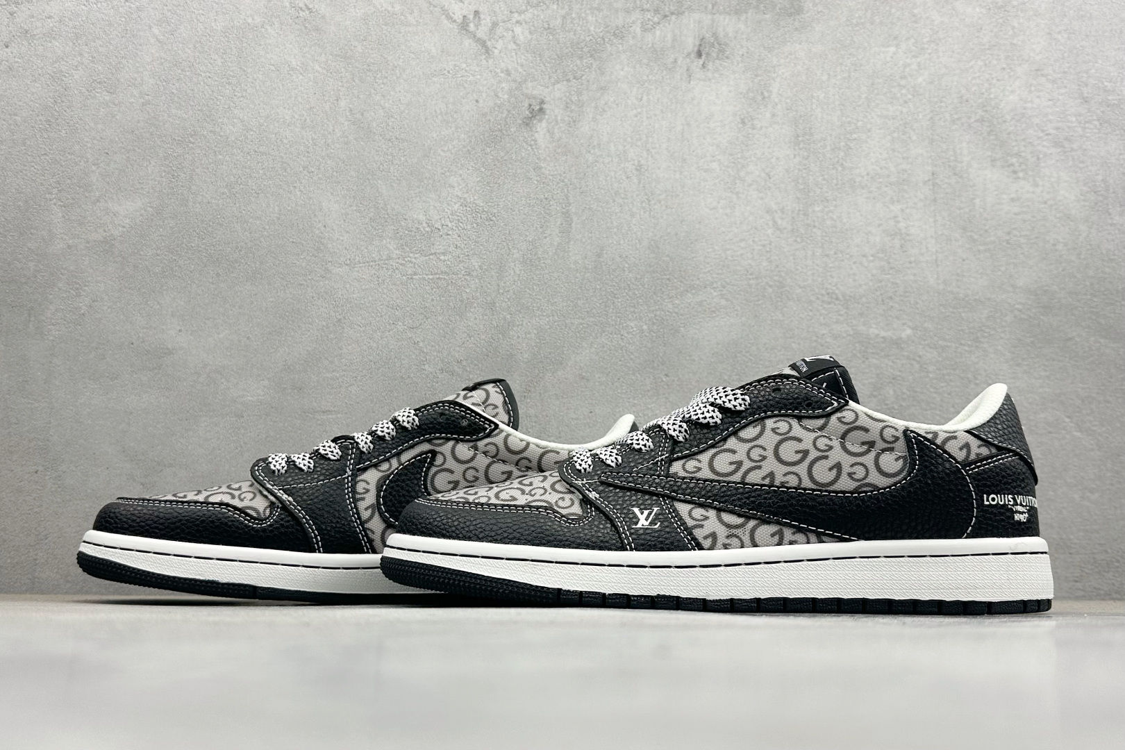 XC版Travis Scott x Fragment Design x Jordan Air Jordan 1 Low SP “LV联名——黑荔纹” DZ5899-041