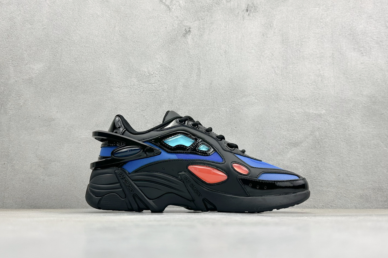 RAF SIMONS Cylon-21 织物皮革 圆头系带 低帮 生活休闲鞋 HR740010L