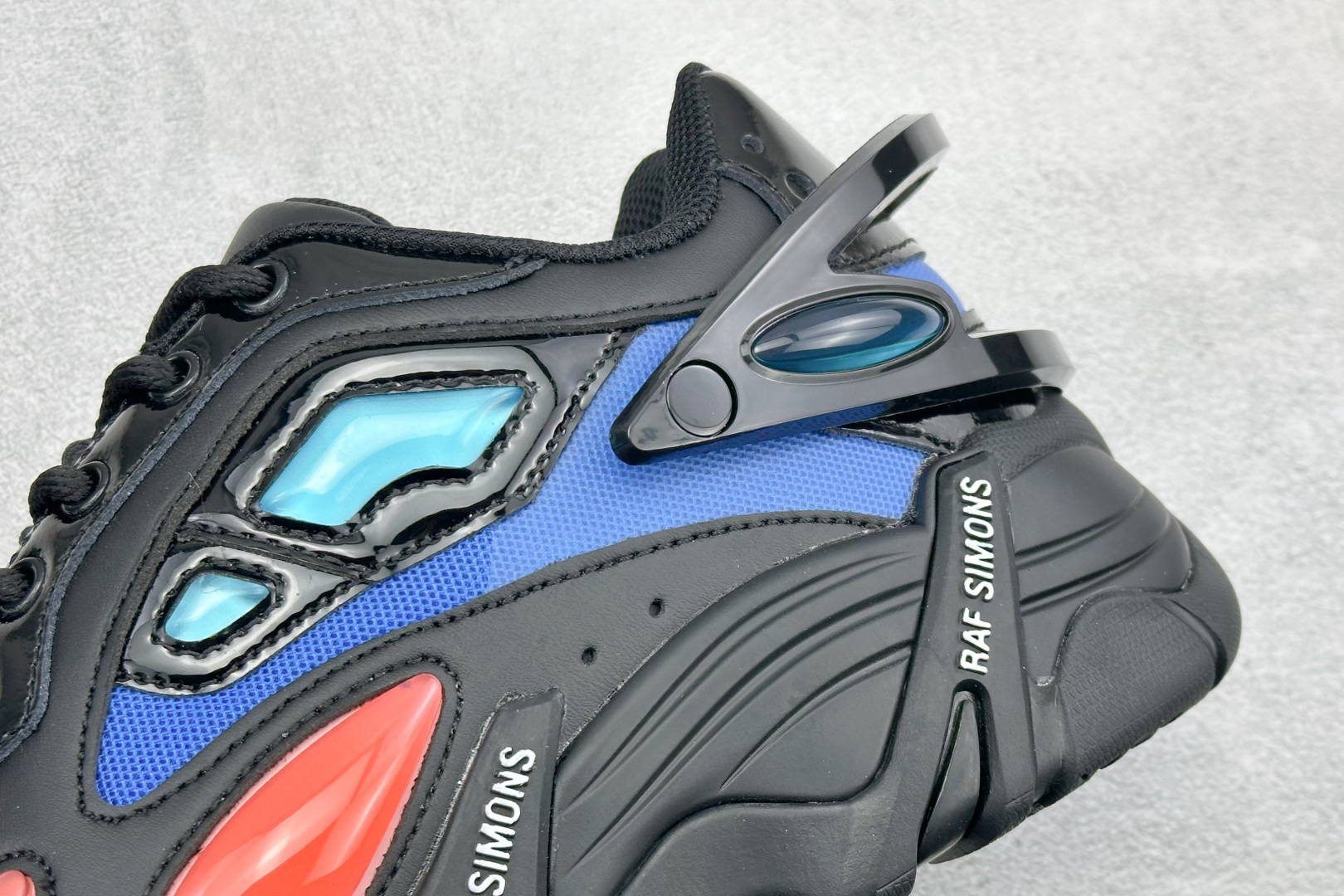 RAF SIMONS Cylon-21 织物皮革 圆头系带 低帮 生活休闲鞋 HR740010L