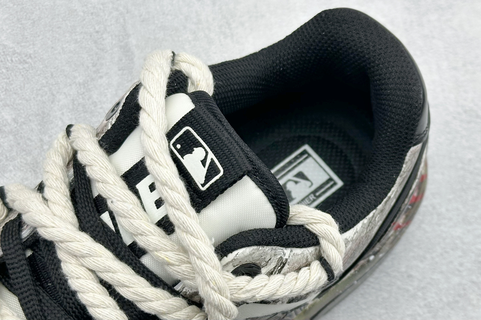 MLB NY 印花网红学长鞋绑带 定制涂鸦恶作剧 3ASXCA12N