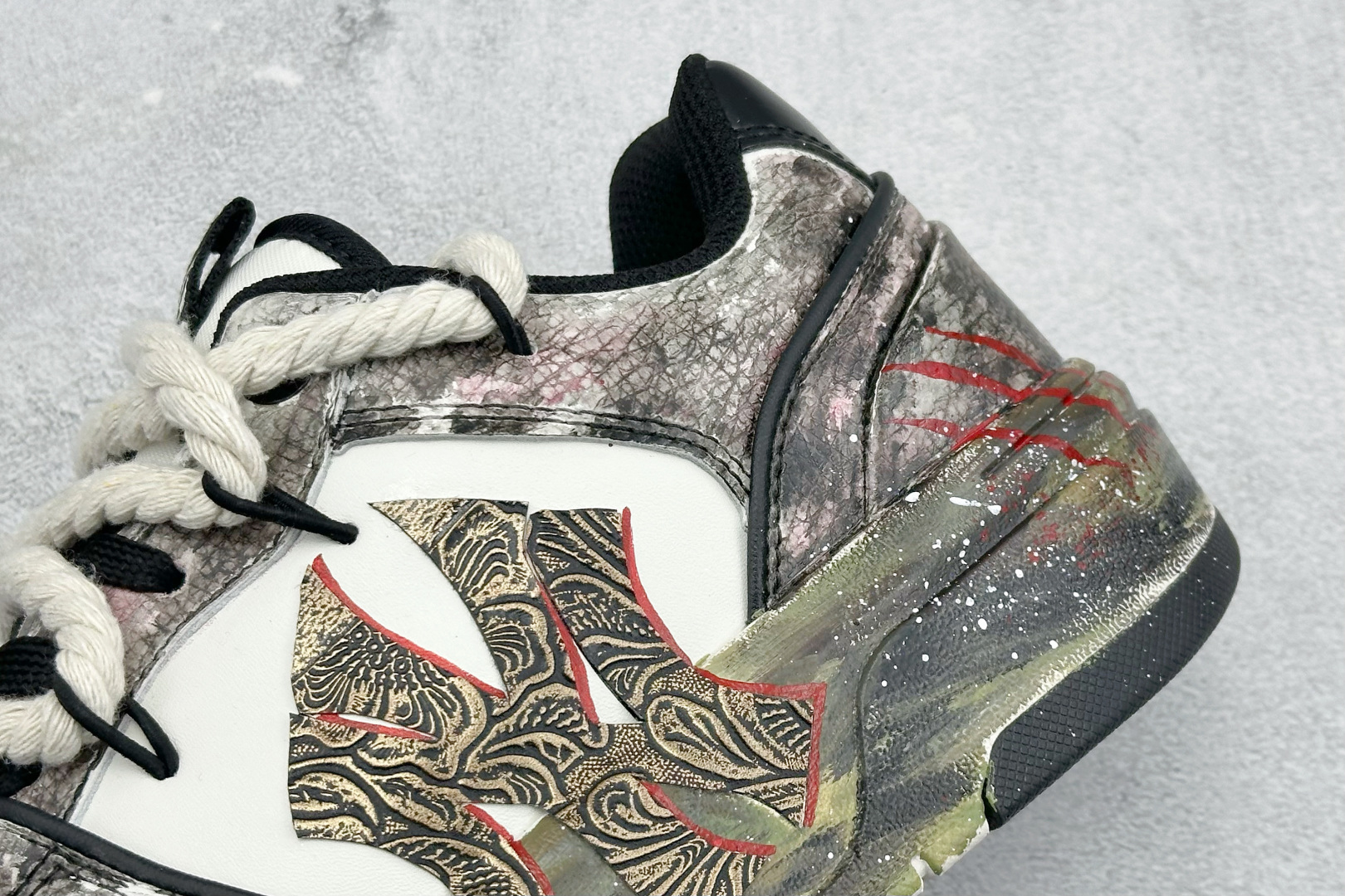 MLB NY 印花网红学长鞋绑带 定制涂鸦恶作剧 3ASXCA12N