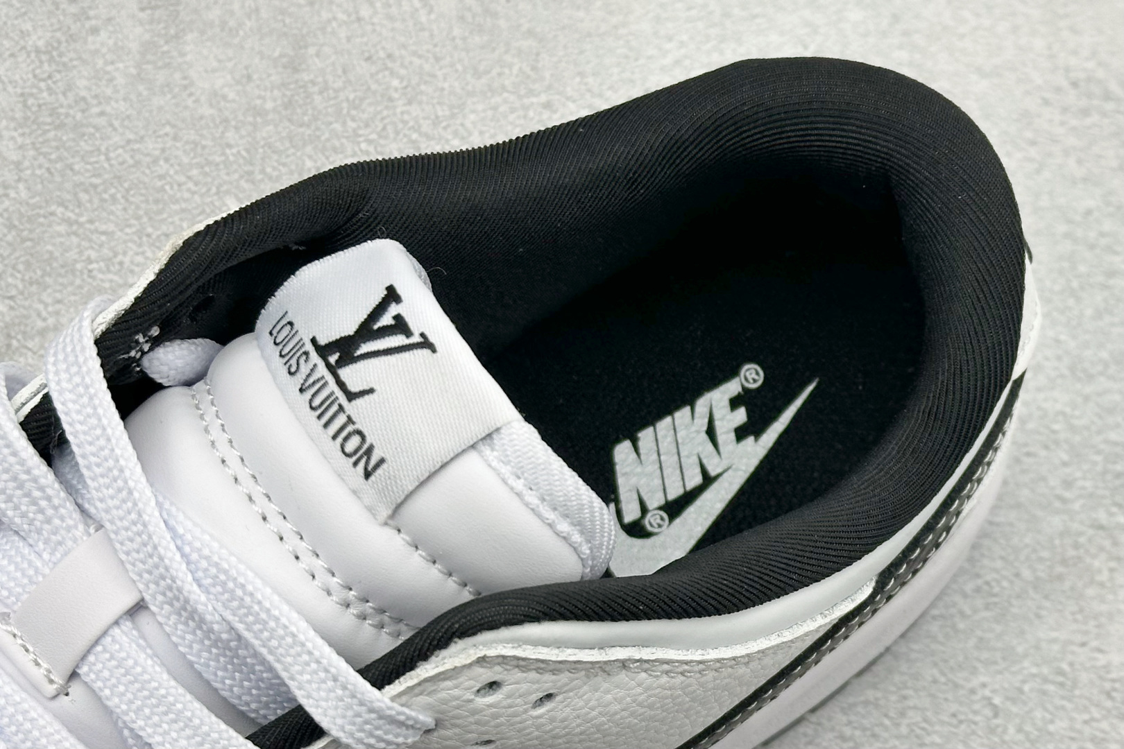 Nike SB Dunk Low“LV联名——白黑” 高端定制 低帮休闲板鞋 YF9511-908