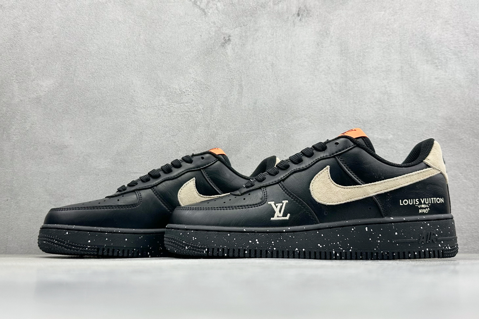 SC版Nike Air Force 1'07 Low 联名 墨黑星点 空军一号低帮休闲板鞋 NH0601-586