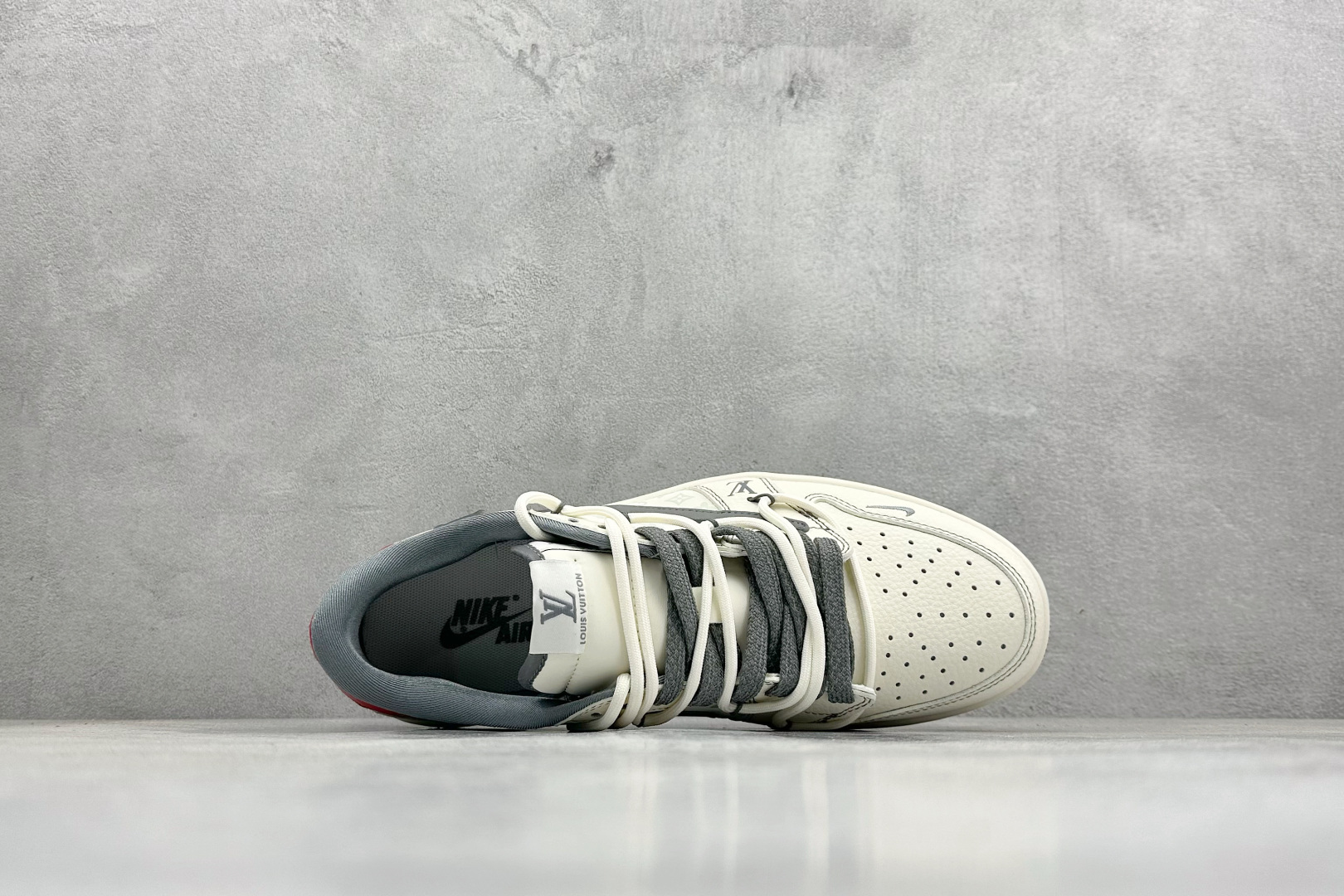 Travis Scott x Fragment Design x Jordan Air Jordan 1 Low SP LV联名-米灰印花红标”HT5088-605