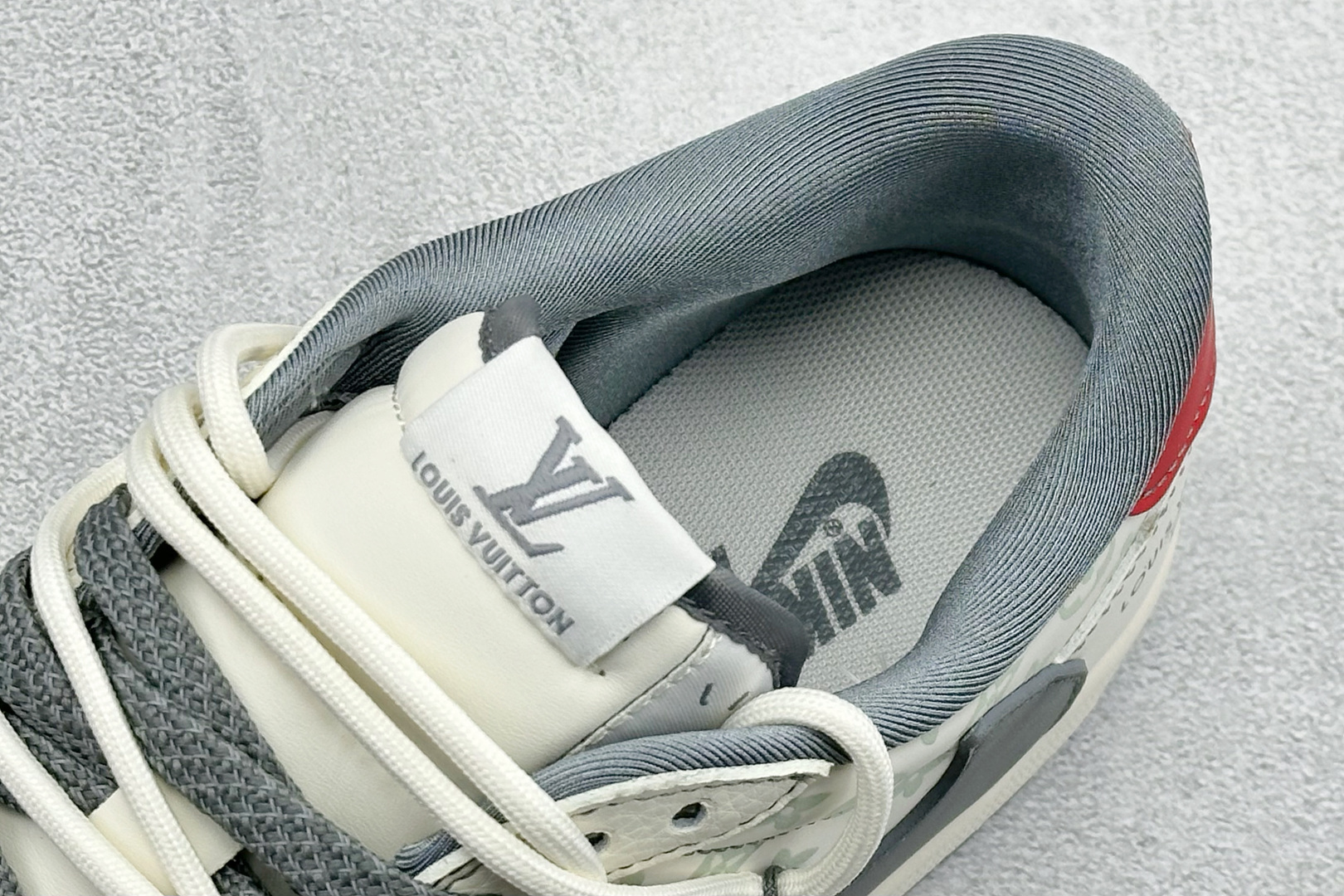 Travis Scott x Fragment Design x Jordan Air Jordan 1 Low SP LV联名-米灰印花红标”HT5088-605