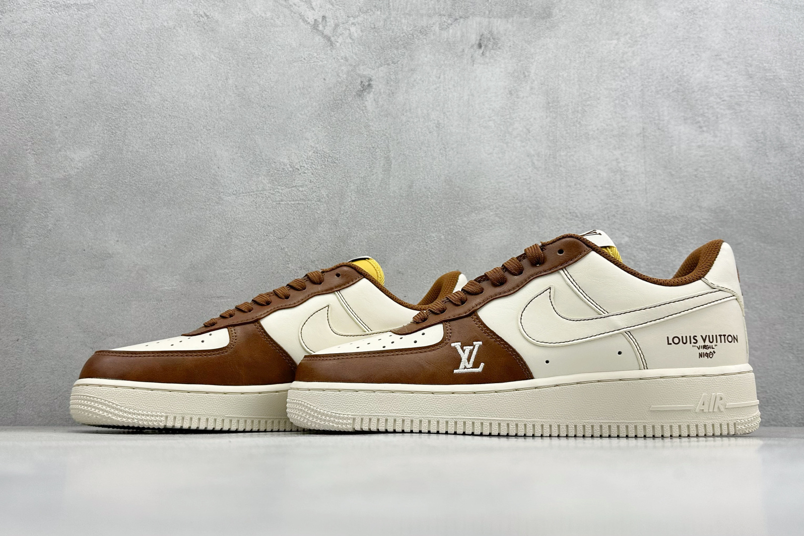 SC版NIke Air Force 1 '07 Low “LV联名--奶白咖棕” 空军一号低帮 IH1817-800