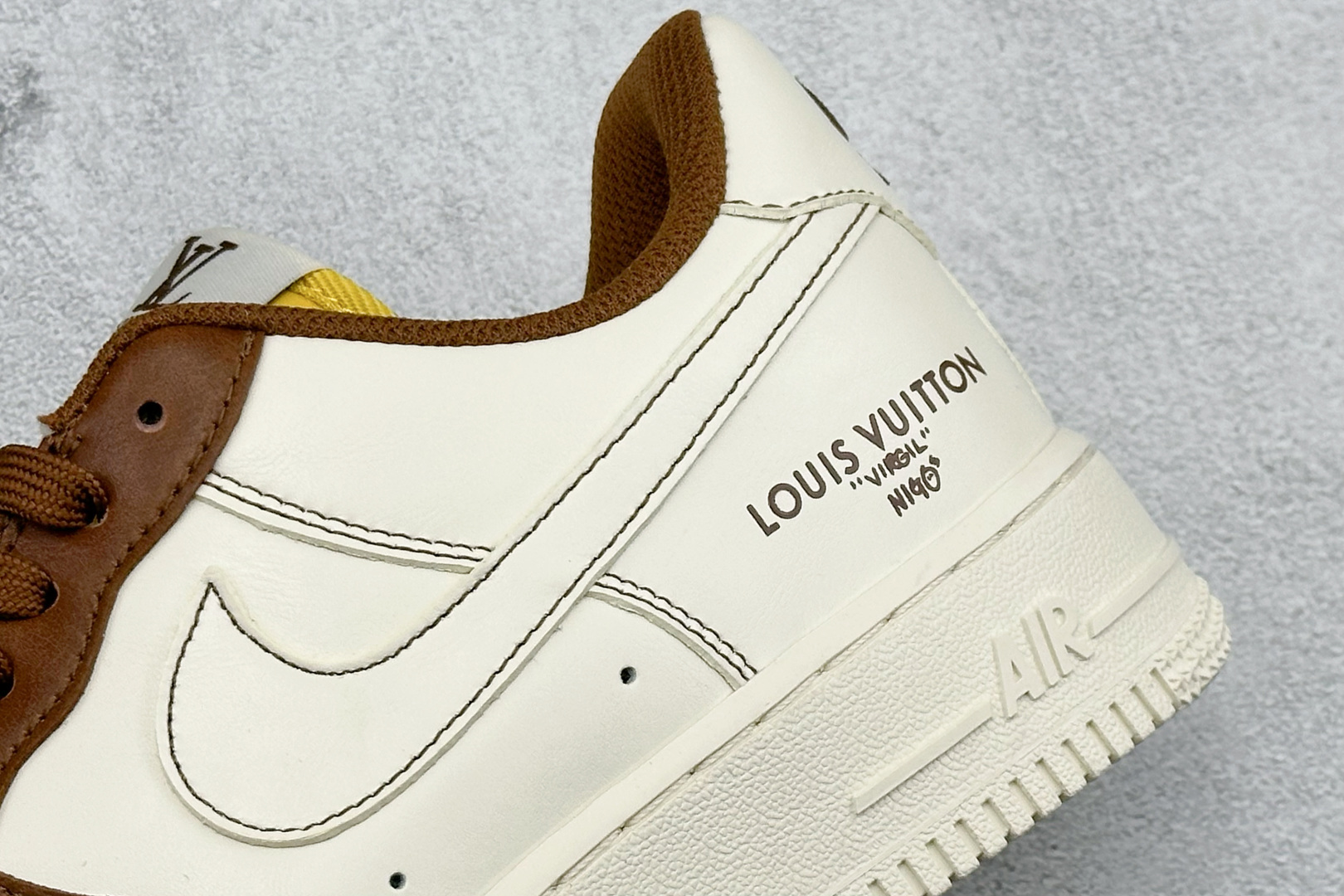 SC版NIke Air Force 1 '07 Low “LV联名--奶白咖棕” 空军一号低帮 IH1817-800