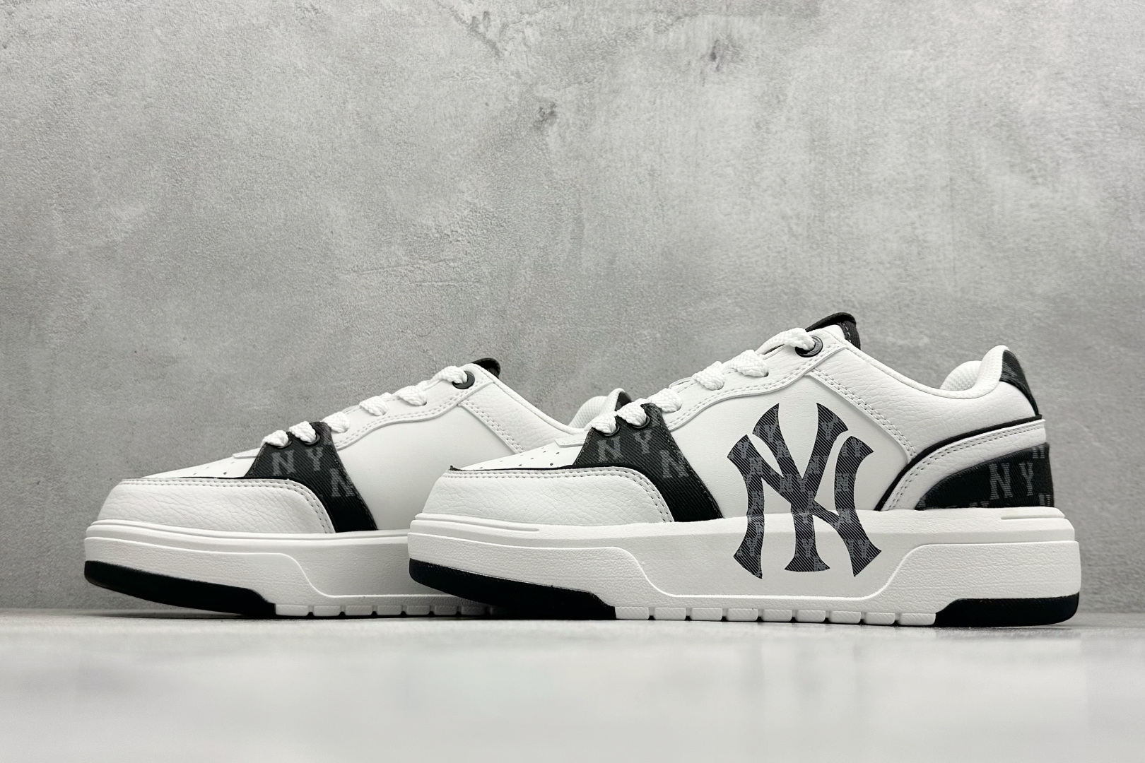 MLB CHUNKY LINER POCKET MONOGRAM学长鞋系列低帮老爹风轻量增高厚底百搭休闲运动慢跑鞋 3ASXM056N-50BKS