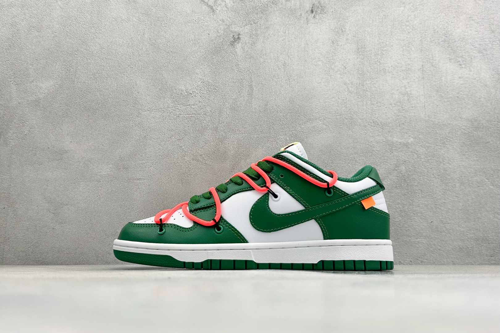 福利特价Off-White x Nike Dunk Low LTHR OW 白绿 板鞋 同步官方 终端优