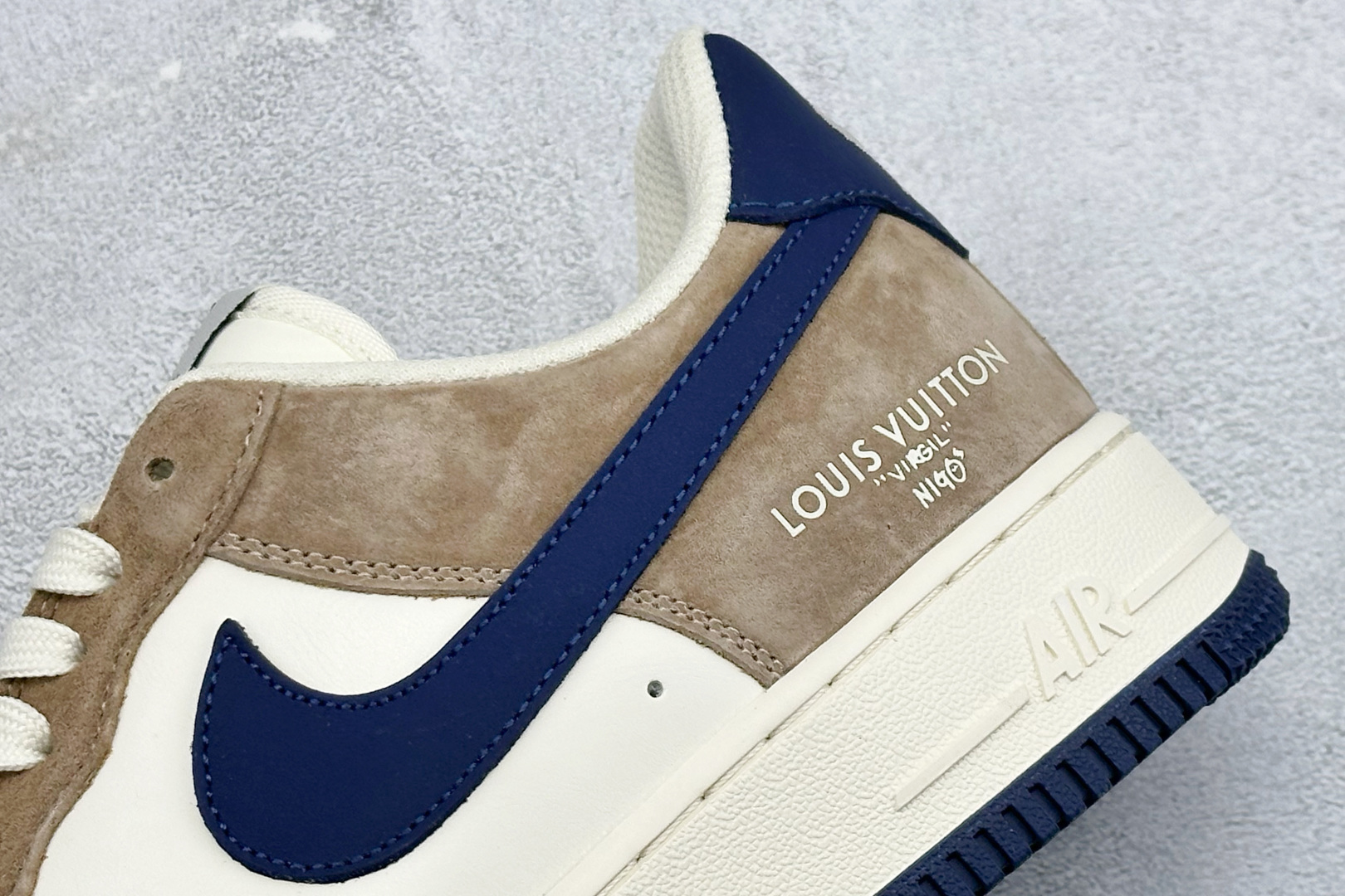 SC版Nike Air Force 1'07 Low 联名 米棕藏蓝 空军一号低帮休闲板鞋 NH0601-589