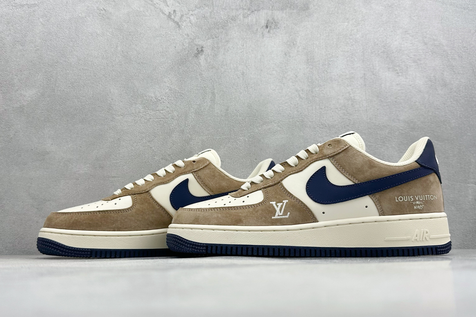 SC版Nike Air Force 1'07 Low 联名 米棕藏蓝 空军一号低帮休闲板鞋 NH0601-589