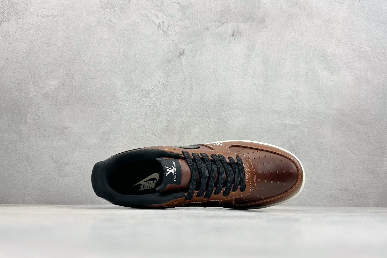 SC版NIke Air Force 1 '07 Low “LV联名--棕黑白底” 空军一号低帮 运动鞋 DF0188-120