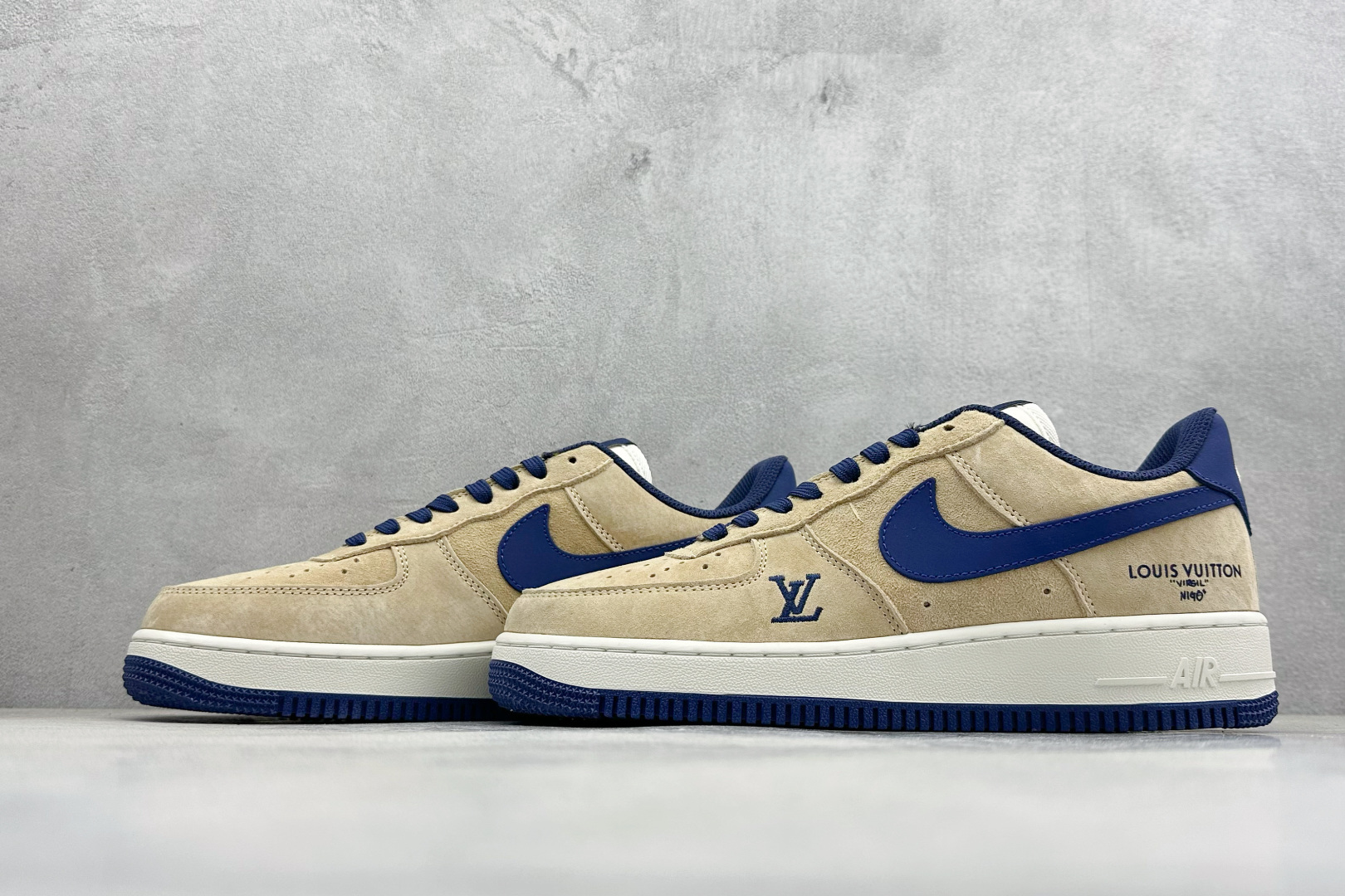 SC版 Nike Air Force 1'07 Low 联名 沙褐藏蓝 空军一号低帮休闲板鞋 FQ3545-300 SC版 Nike Air Force 1'07 Low 联名 沙褐藏蓝 空军一号低帮休闲板鞋 FQ3545-300
