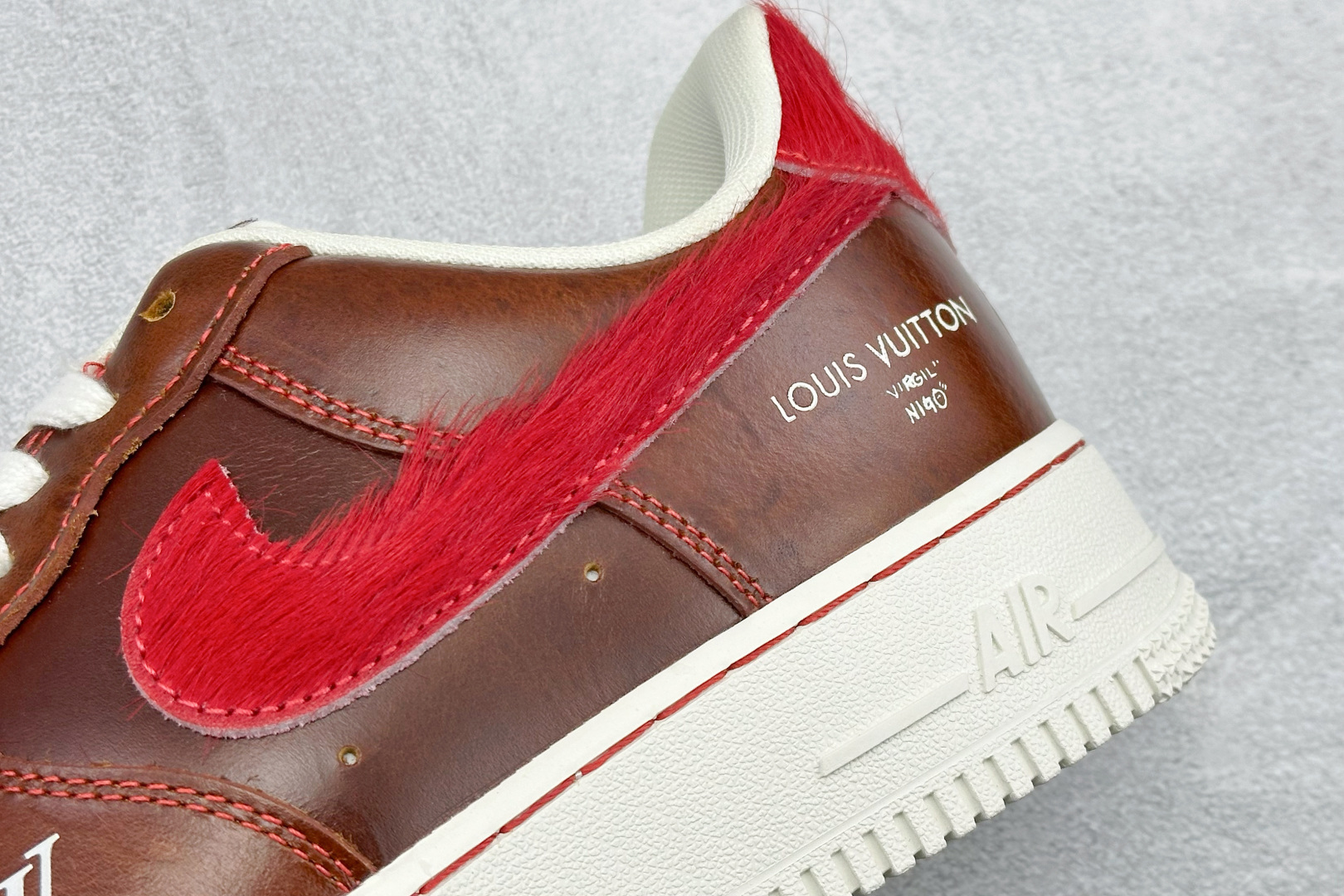 SC版Nike Air Force 1'07 Low 马年限定 复古棕咖赤红 空军一号低帮休闲板鞋 FV3694-103