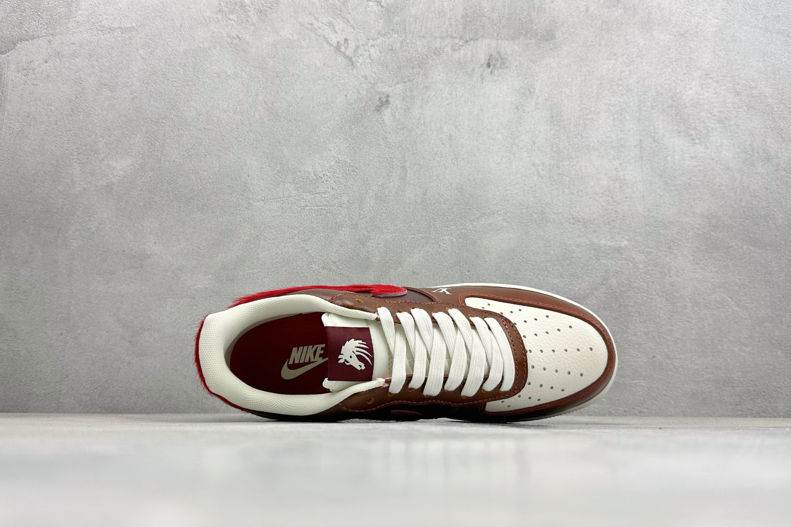 SC版Nike Air Force 1'07 Low 马年限定 复古棕咖赤红 空军一号低帮休闲板鞋 FV3694-103