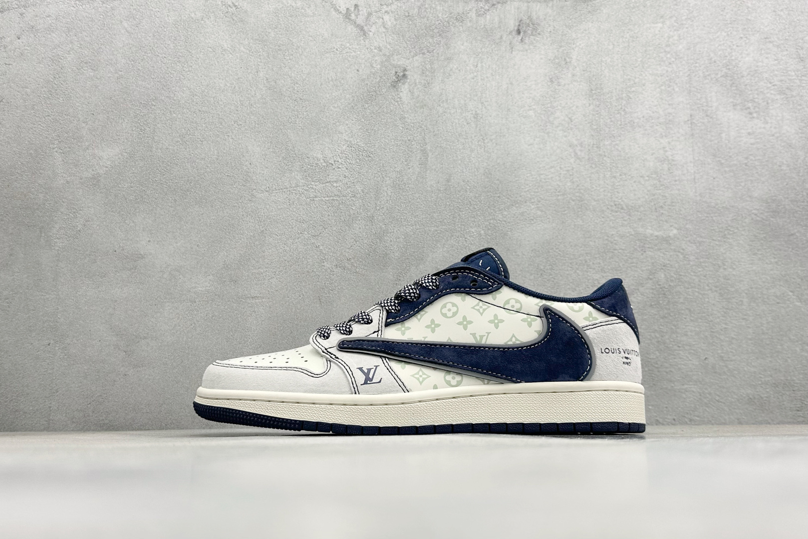 Air Jordan 1 Low AJ1 乔1 LV联名 高端定制 倒钩低帮复古篮球鞋 CX5050-Y37