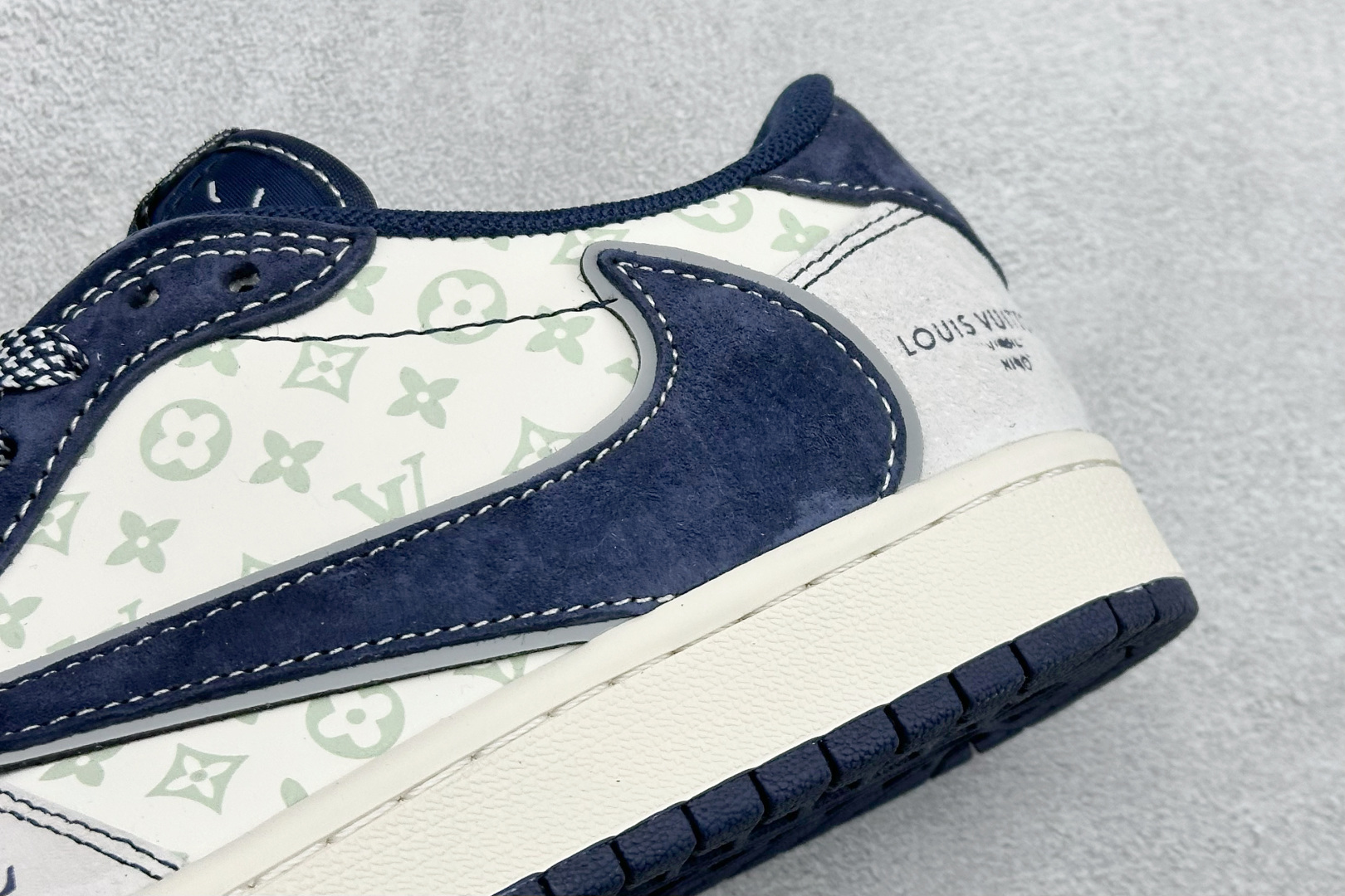 Air Jordan 1 Low AJ1 乔1 LV联名 高端定制 倒钩低帮复古篮球鞋 CX5050-Y37