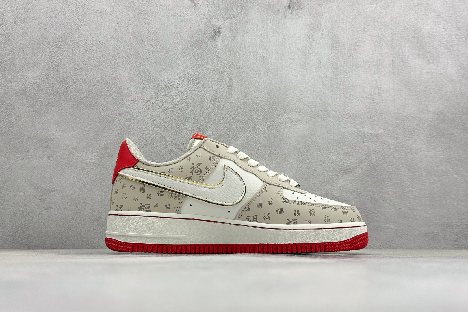 SC版NIke Air Force 1 '07 Low “马年限定--福韵米红” 空军一号低帮 运动鞋 休闲鞋 NH0601-502