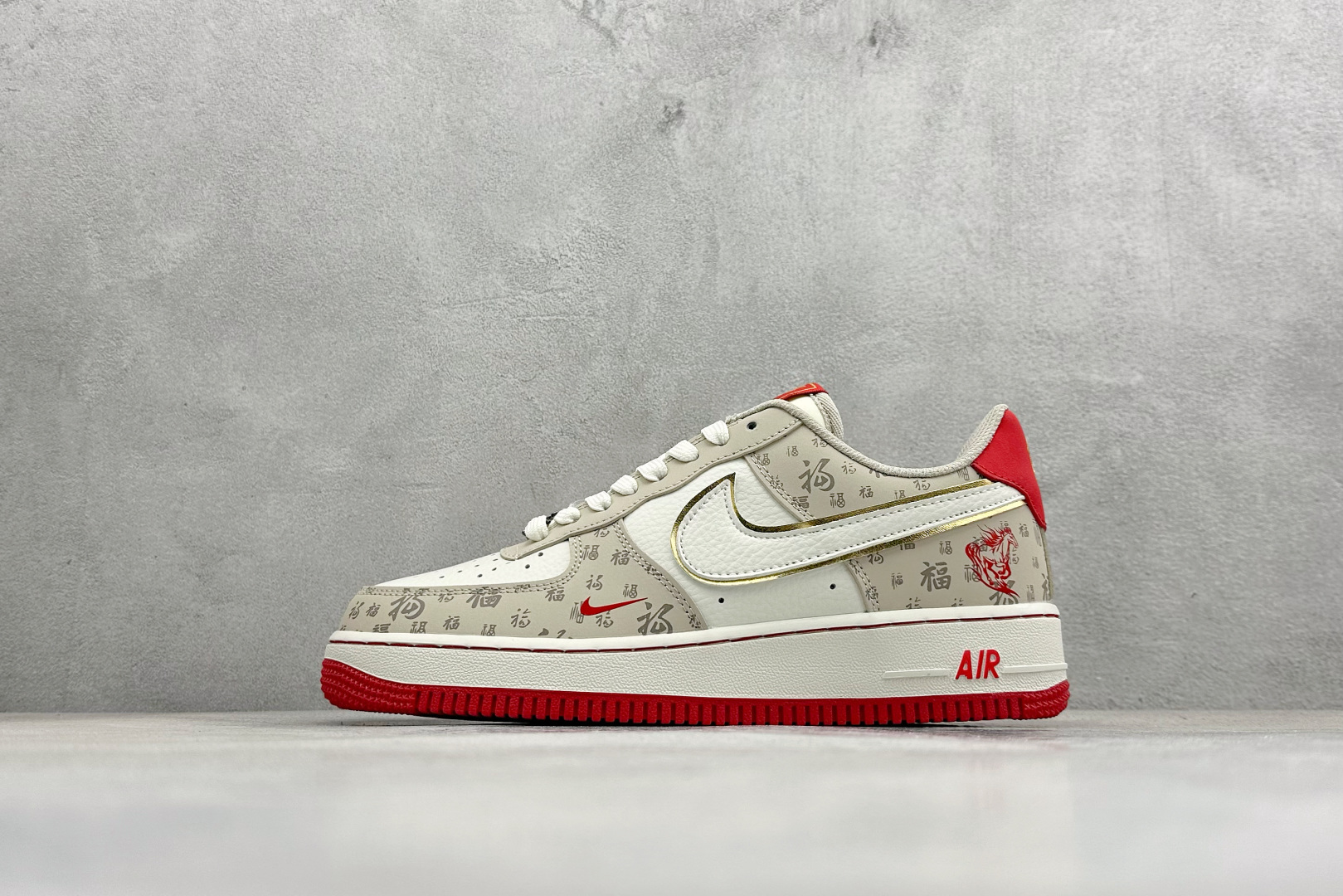 SC版NIke Air Force 1 ’07 Low “马年限定–福韵米红” 空军一号低帮 运动鞋 休闲鞋 NH0601-502