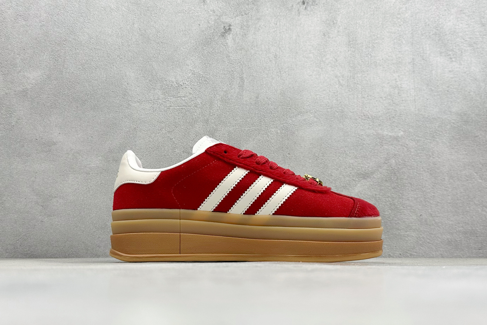 FX版Adidas Originals Gazelle Bold 马年限定 三叶草厚底休闲防滑耐磨低帮板鞋 KJ4293
