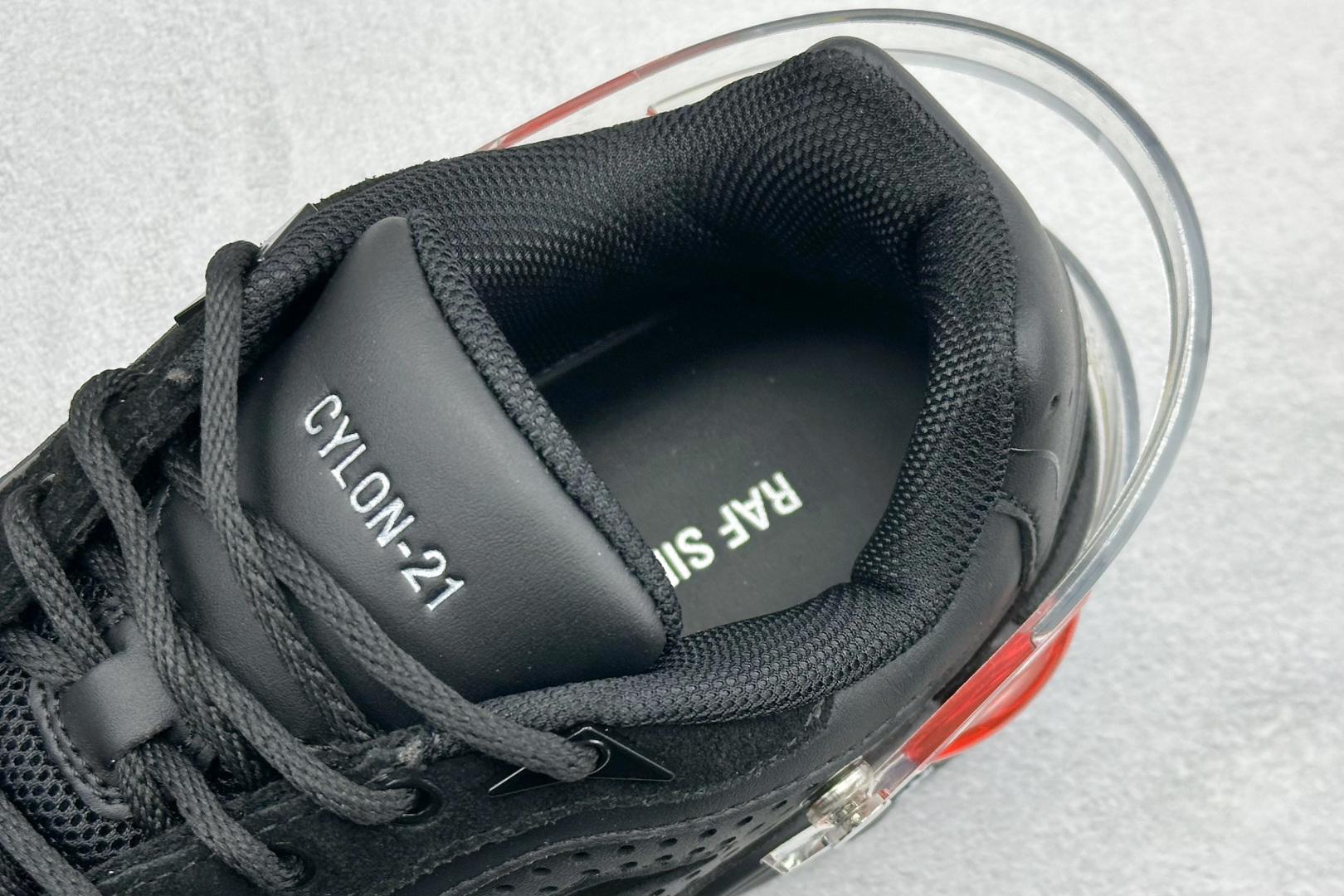 RAF SIMONS Cylon-21 织物皮革 圆头系带 低帮 生活休闲鞋 HR740003S