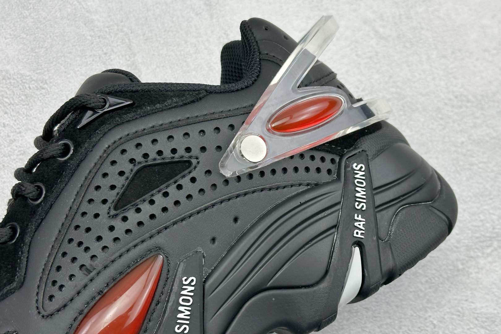 RAF SIMONS Cylon-21 织物皮革 圆头系带 低帮 生活休闲鞋 HR740003S