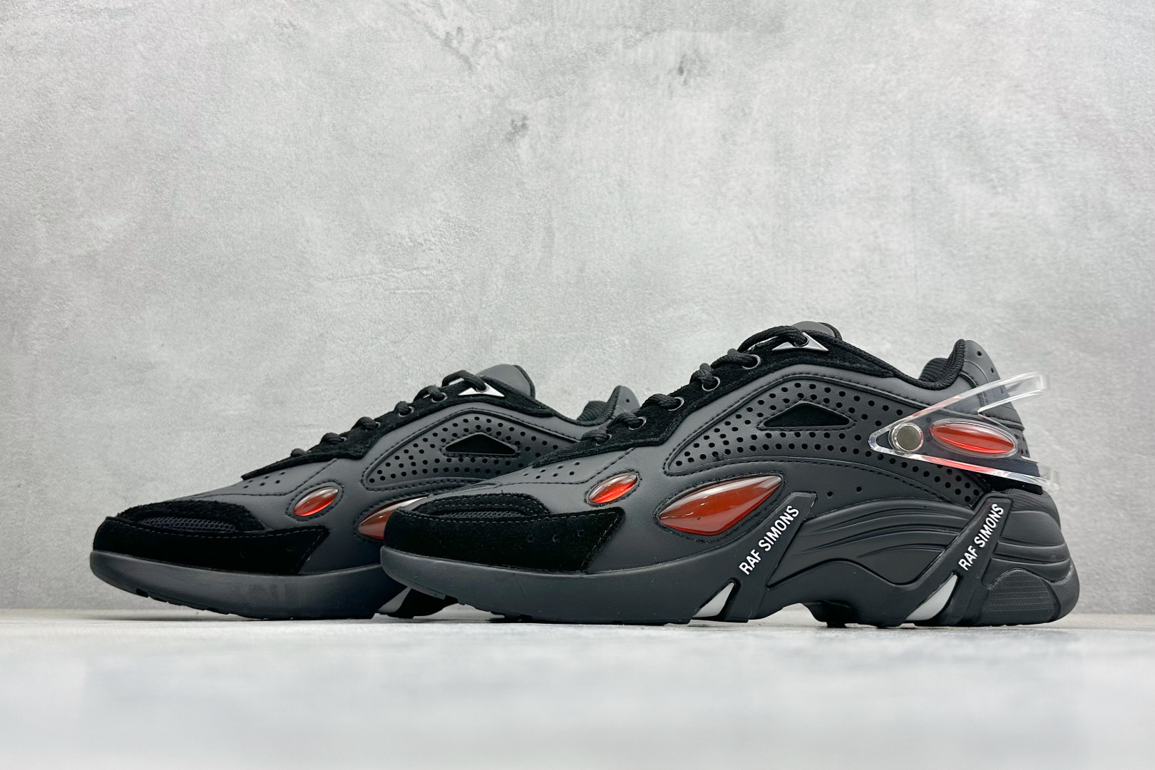 RAF SIMONS Cylon-21 织物皮革 圆头系带 低帮 生活休闲鞋 HR740003S