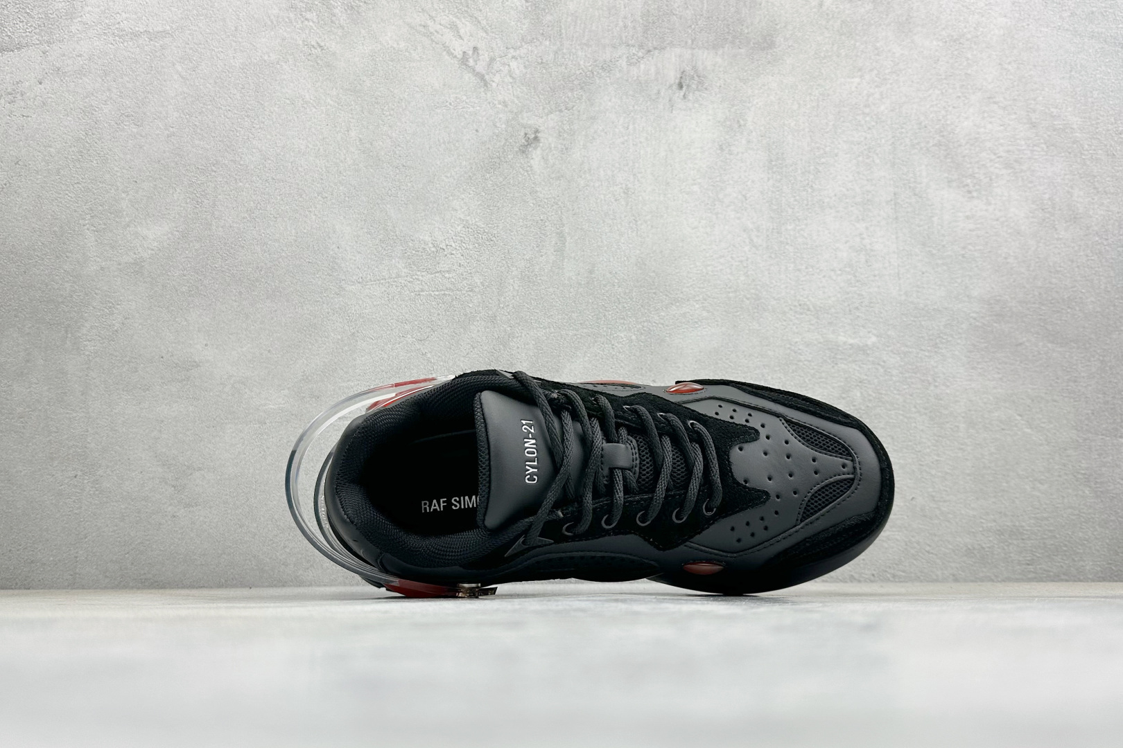 RAF SIMONS Cylon-21 织物皮革 圆头系带 低帮 生活休闲鞋 HR740003S
