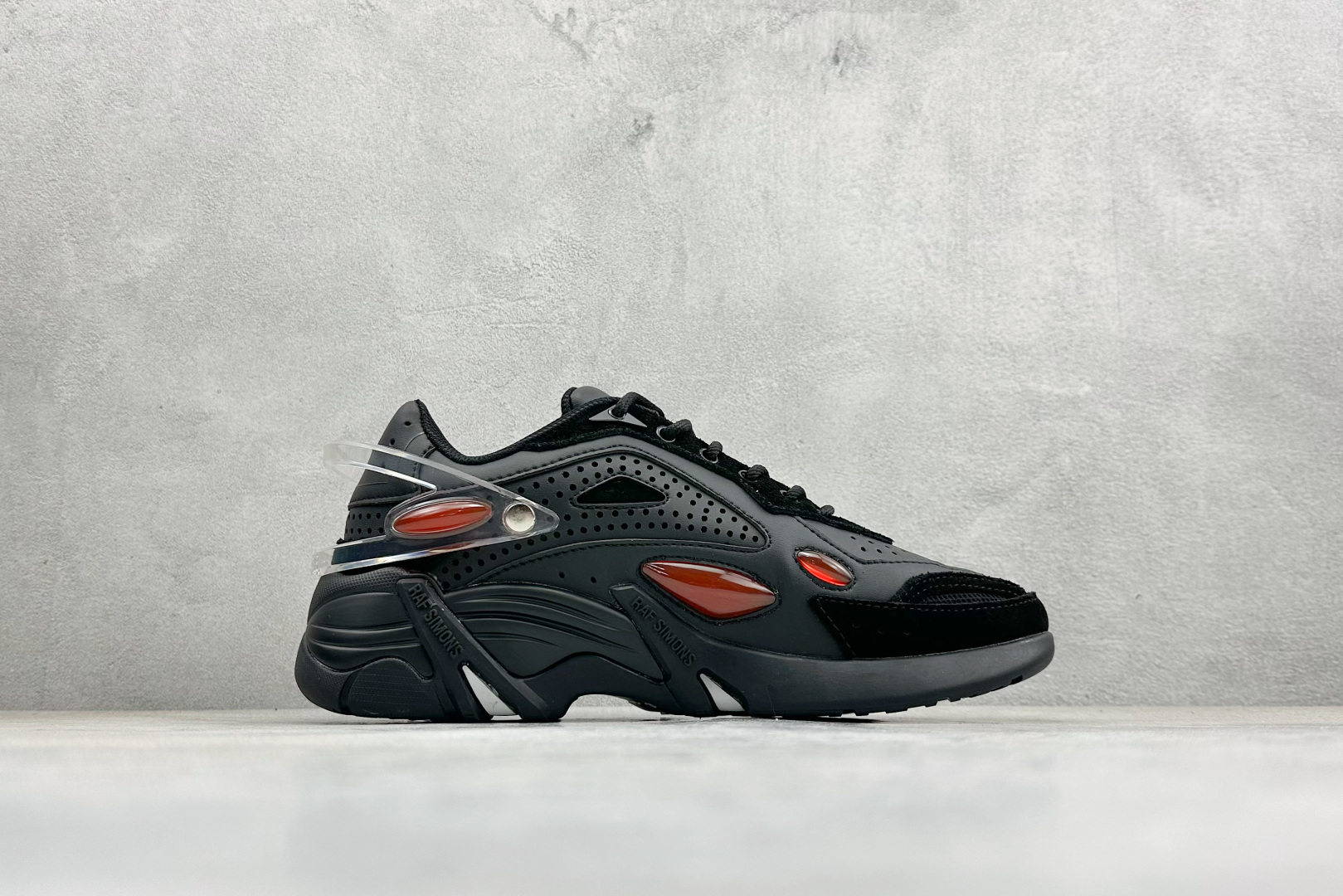 RAF SIMONS Cylon-21 织物皮革 圆头系带 低帮 生活休闲鞋 HR740003S