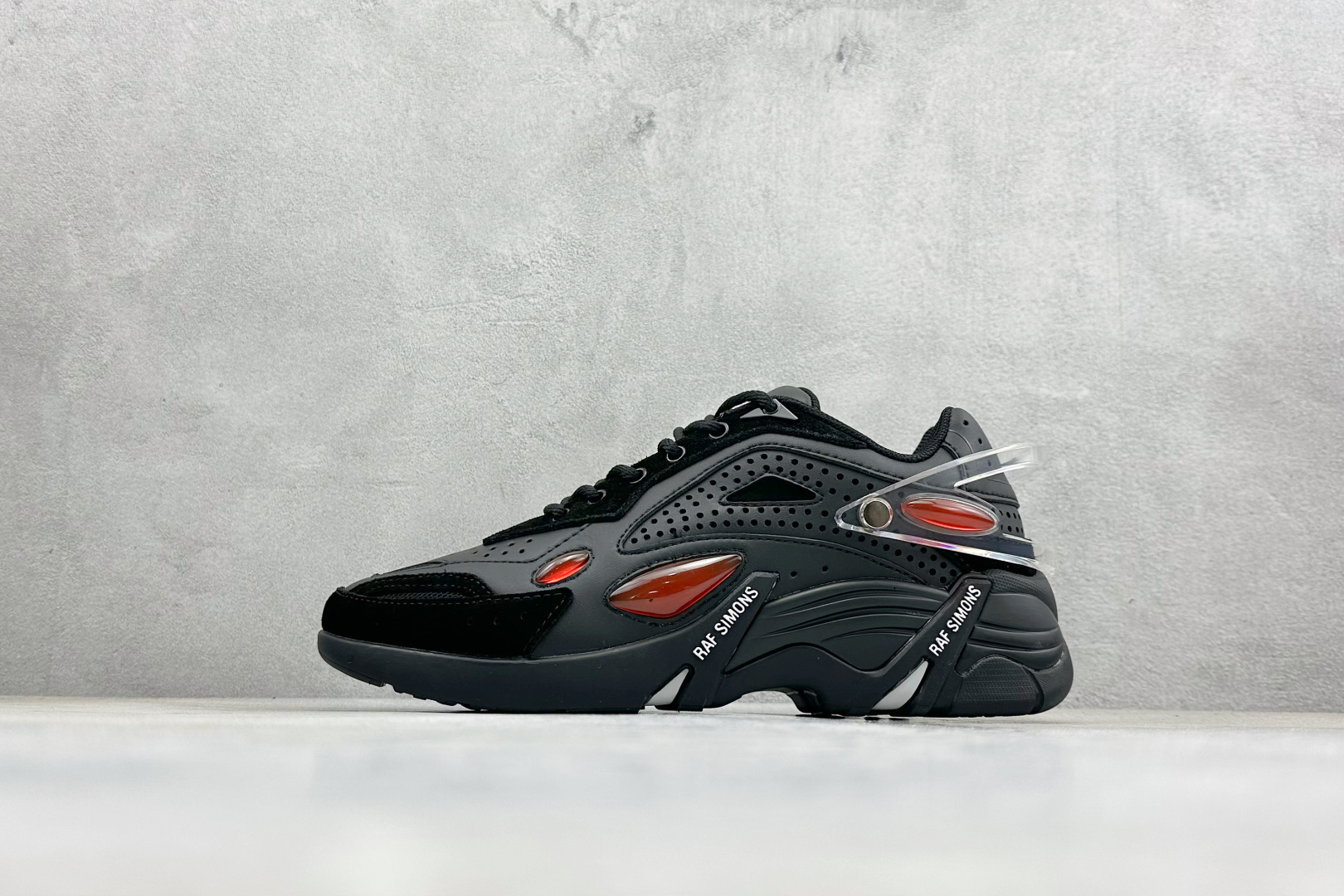 RAF SIMONS Cylon-21 织物皮革 圆头系带 低帮 生活休闲鞋 HR740003S