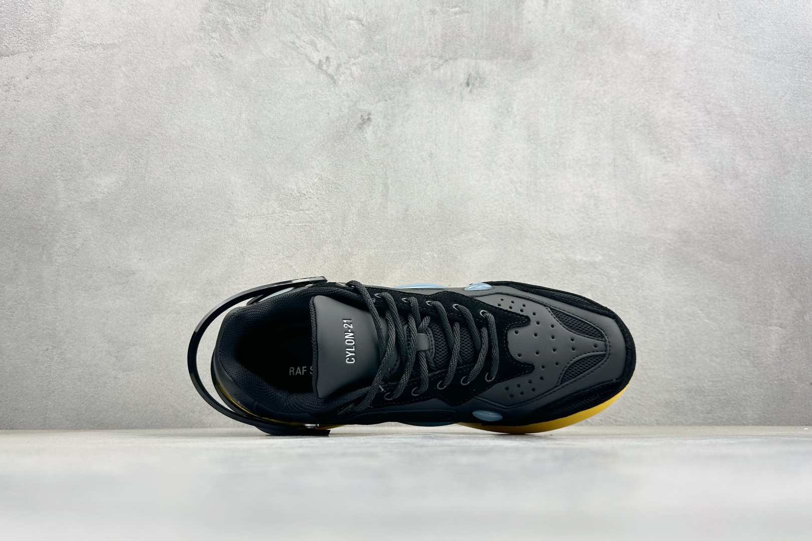 RAF SIMONS Cylon-21 织物皮革 圆头系带 低帮 生活休闲鞋 HR740003L