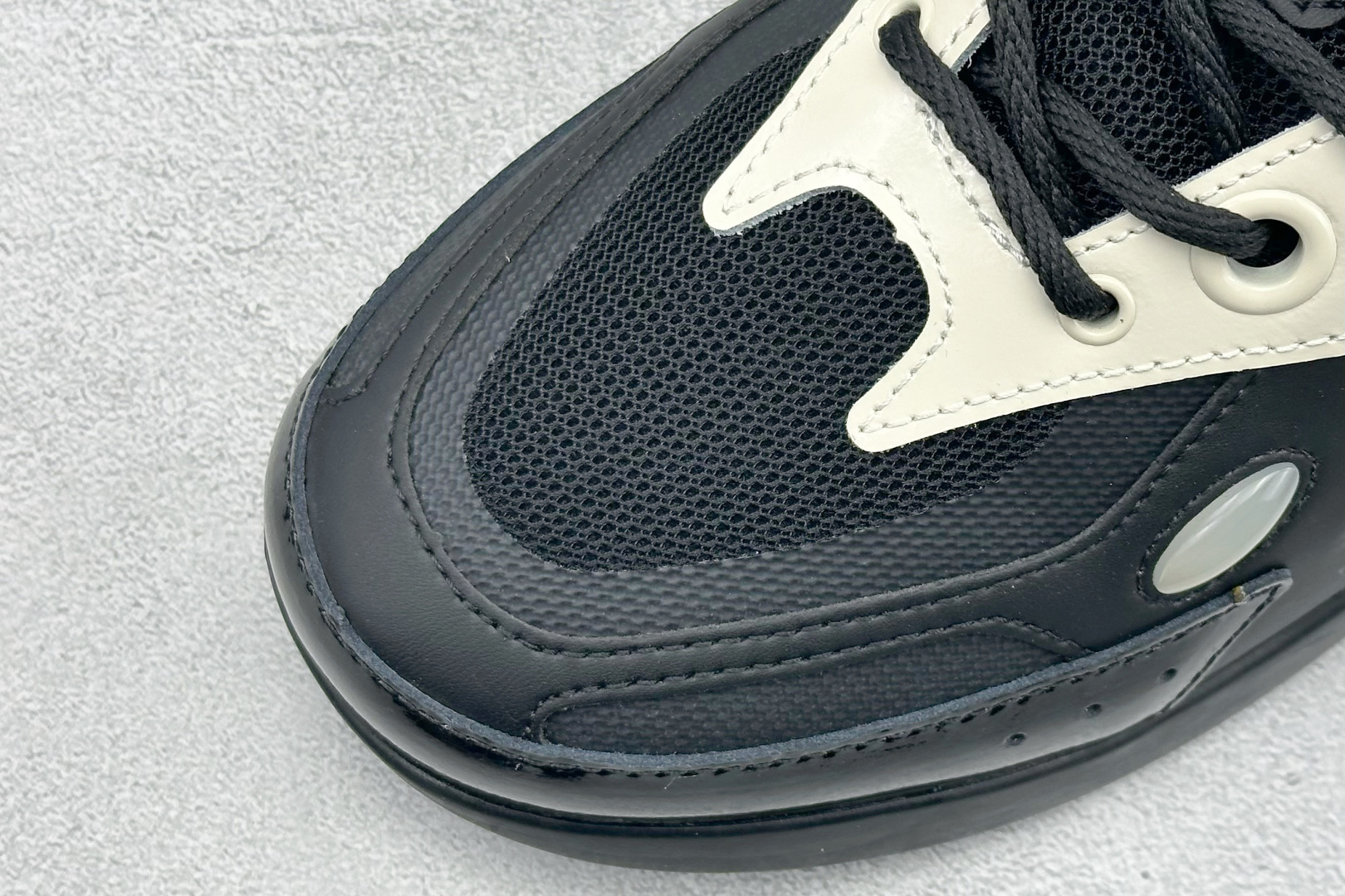 RAF SIMONS Cylon-21 织物皮革 圆头系带 低帮 生活休闲鞋 HR740010L