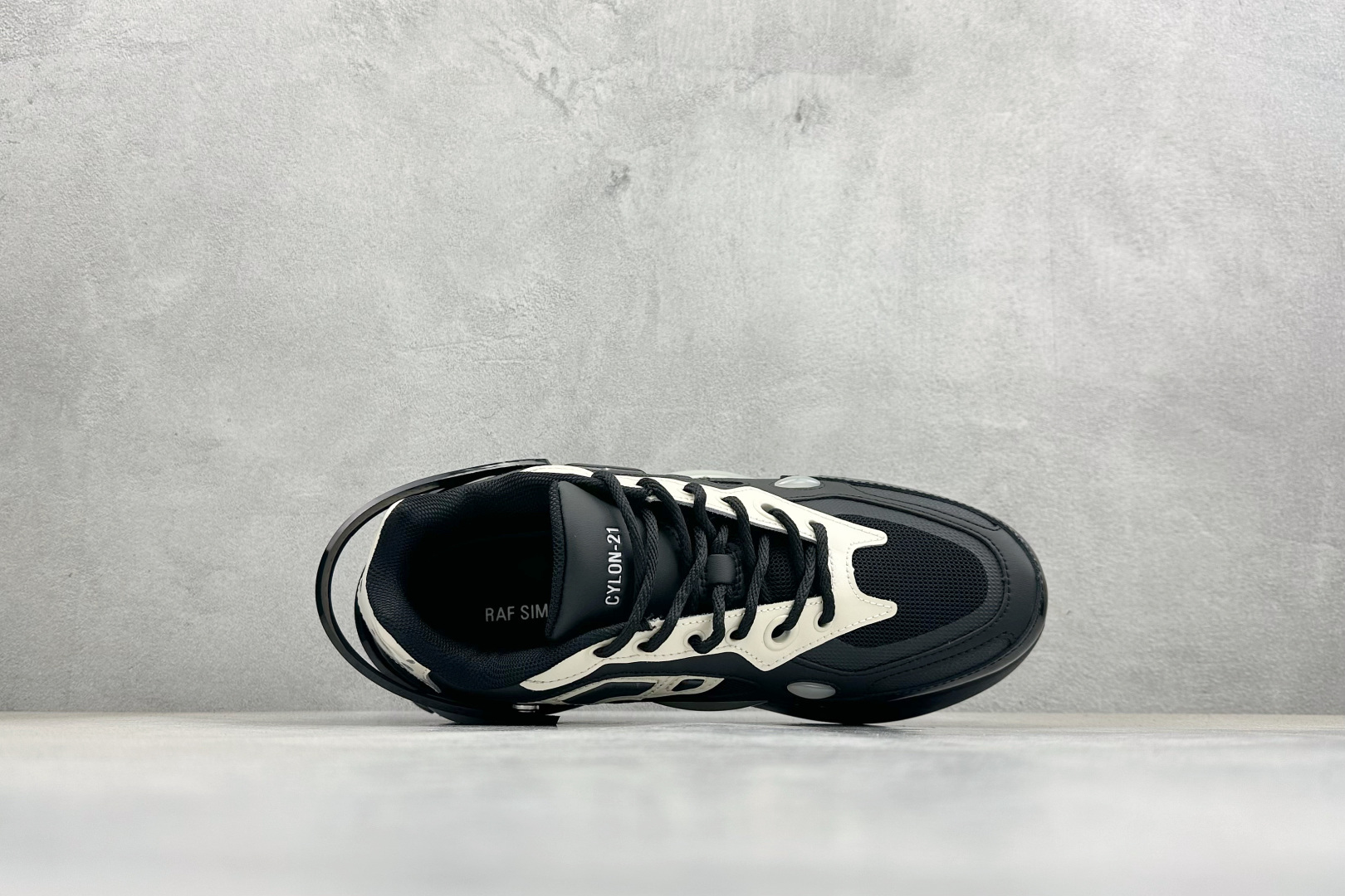 RAF SIMONS Cylon-21 织物皮革 圆头系带 低帮 生活休闲鞋 HR740010L