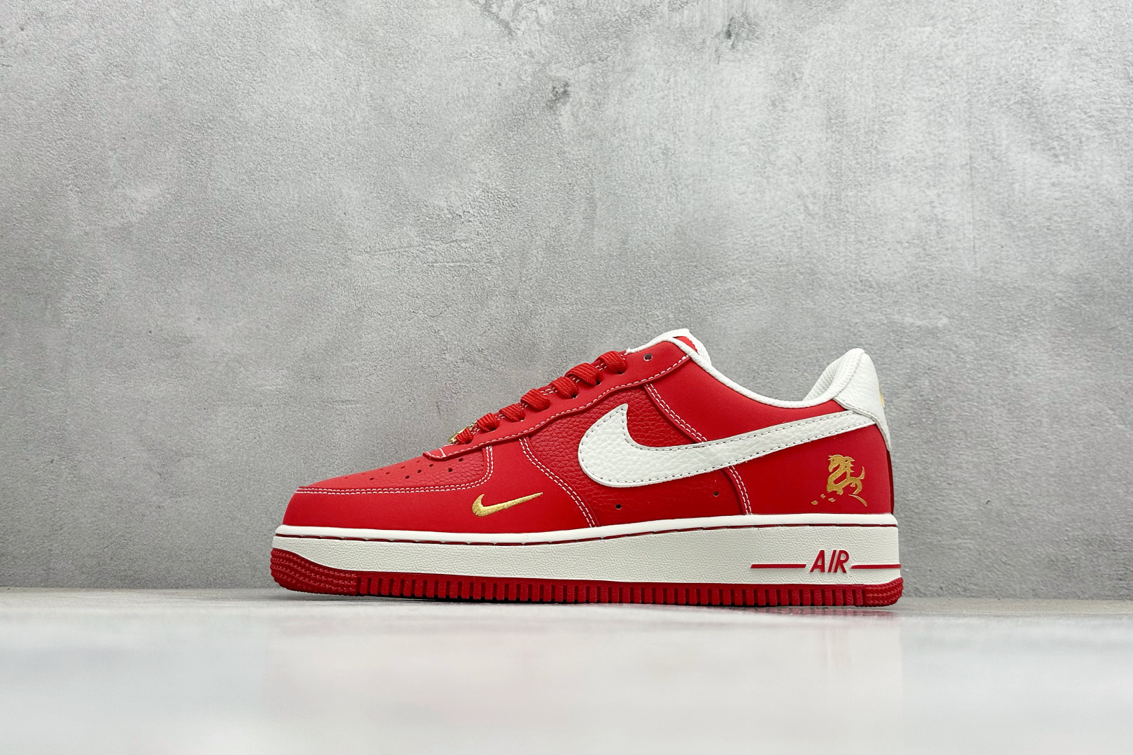 SC版Nike Air Force 1’07 Low 马年限定 丹红凝金 空军一号低帮休闲板鞋 NH0601-523