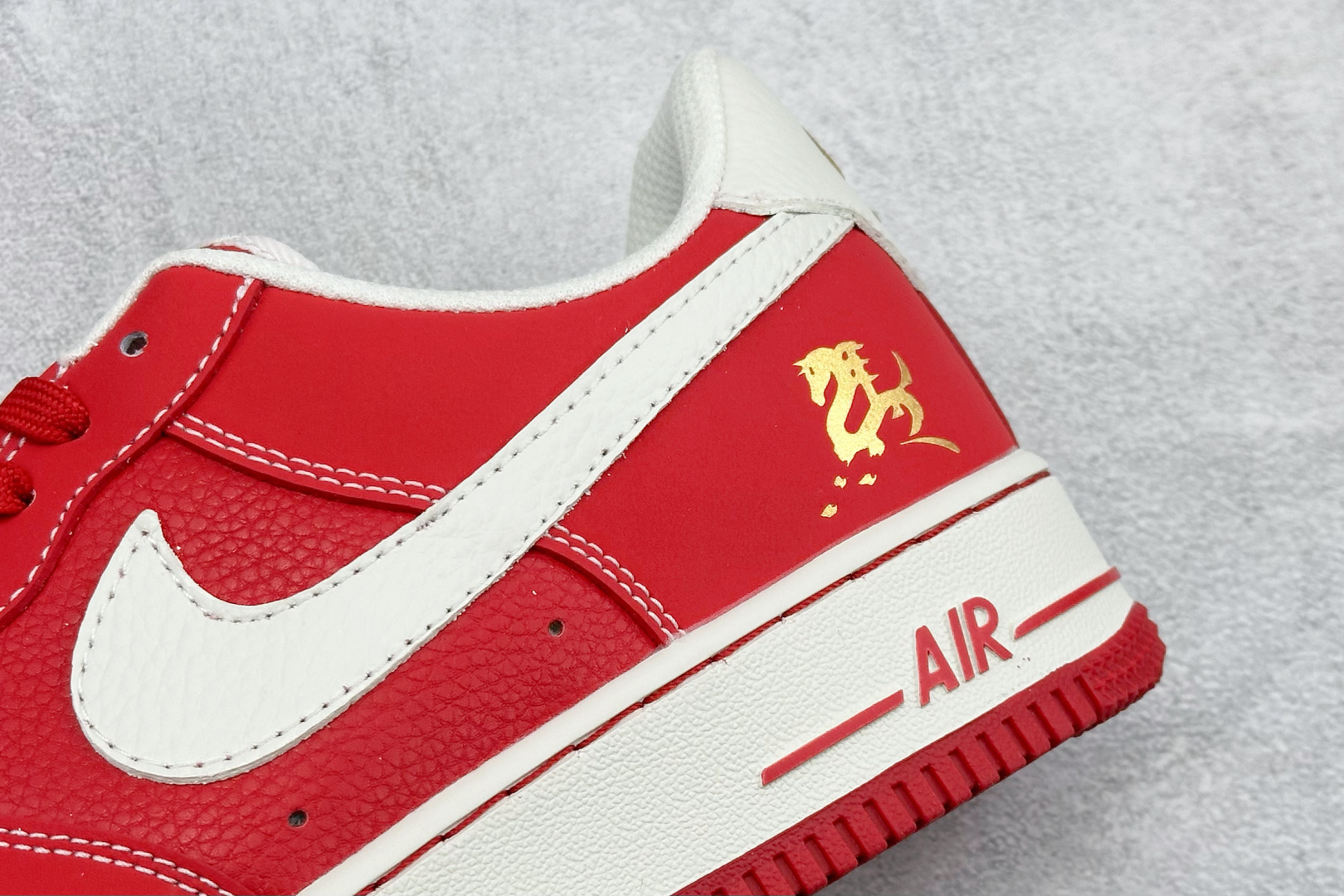 SC版Nike Air Force 1'07 Low 马年限定 丹红凝金 空军一号低帮休闲板鞋 NH0601-523
