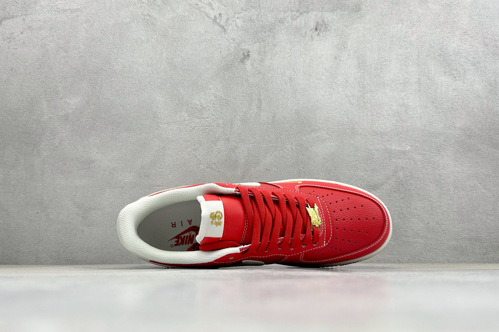 SC版Nike Air Force 1'07 Low 马年限定 丹红凝金 空军一号低帮休闲板鞋 NH0601-523