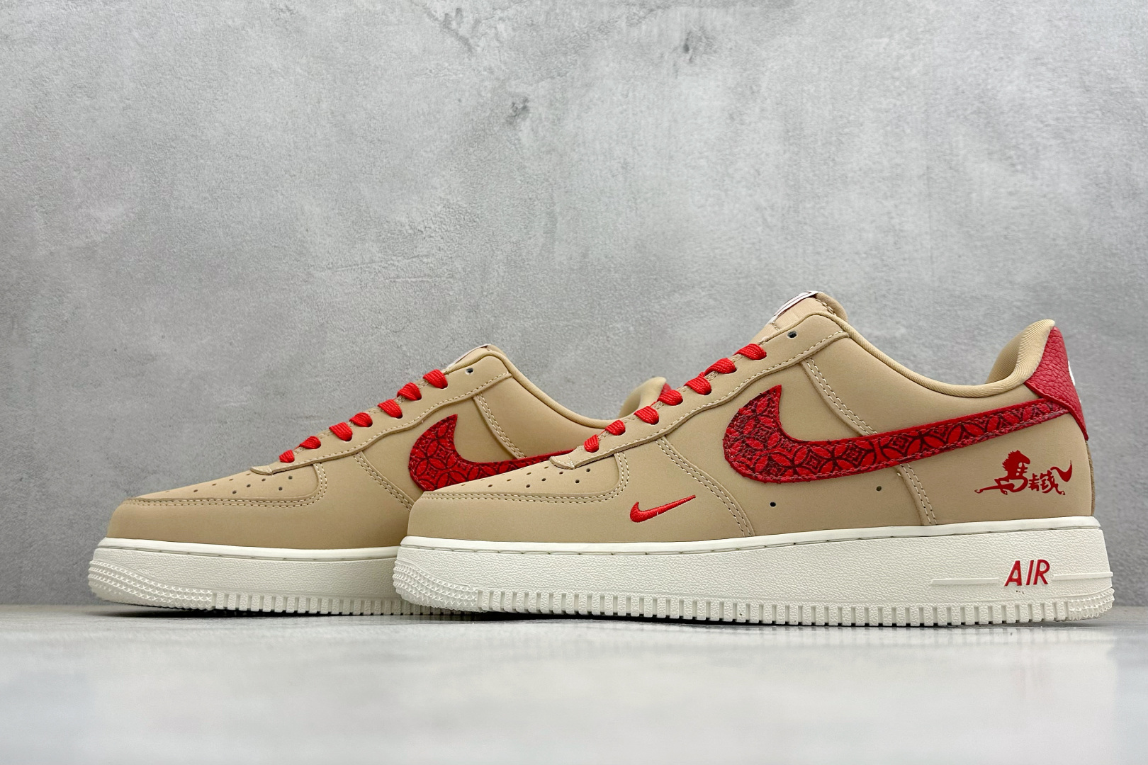 260 SC版Nike Air Force 1'07 Low 马年限定 赤砂丹红 空军一号低帮休闲板鞋 DF0188-130
