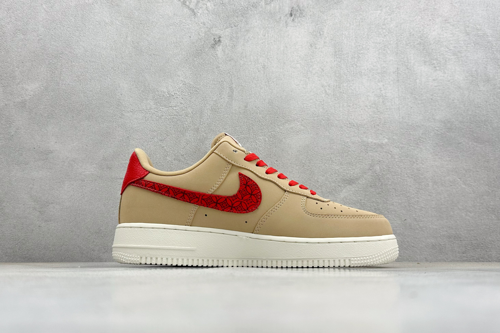 260 SC版Nike Air Force 1'07 Low 马年限定 赤砂丹红 空军一号低帮休闲板鞋 DF0188-130