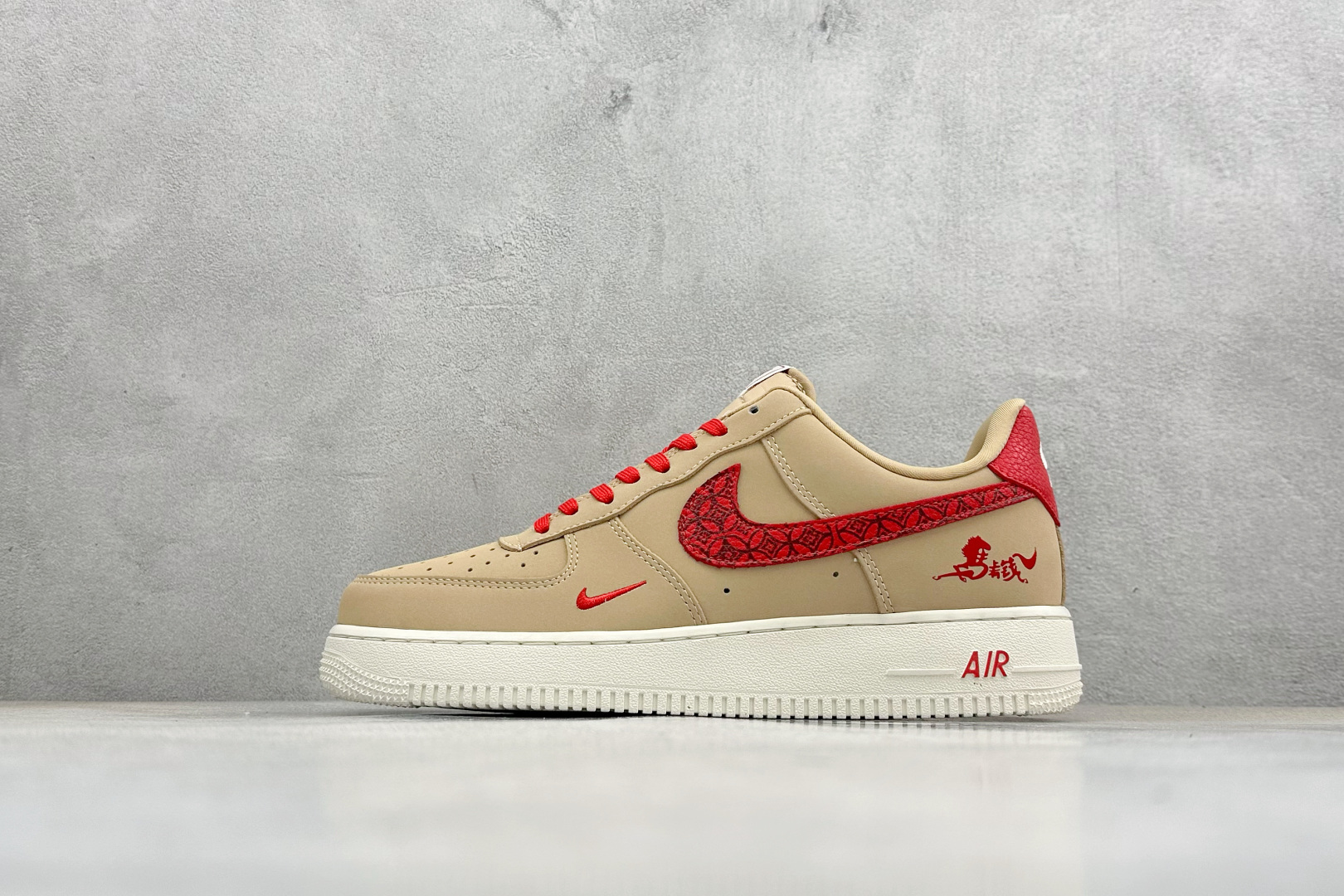 260 SC版Nike Air Force 1'07 Low 马年限定 赤砂丹红 空军一号低帮休闲板鞋 DF0188-130
