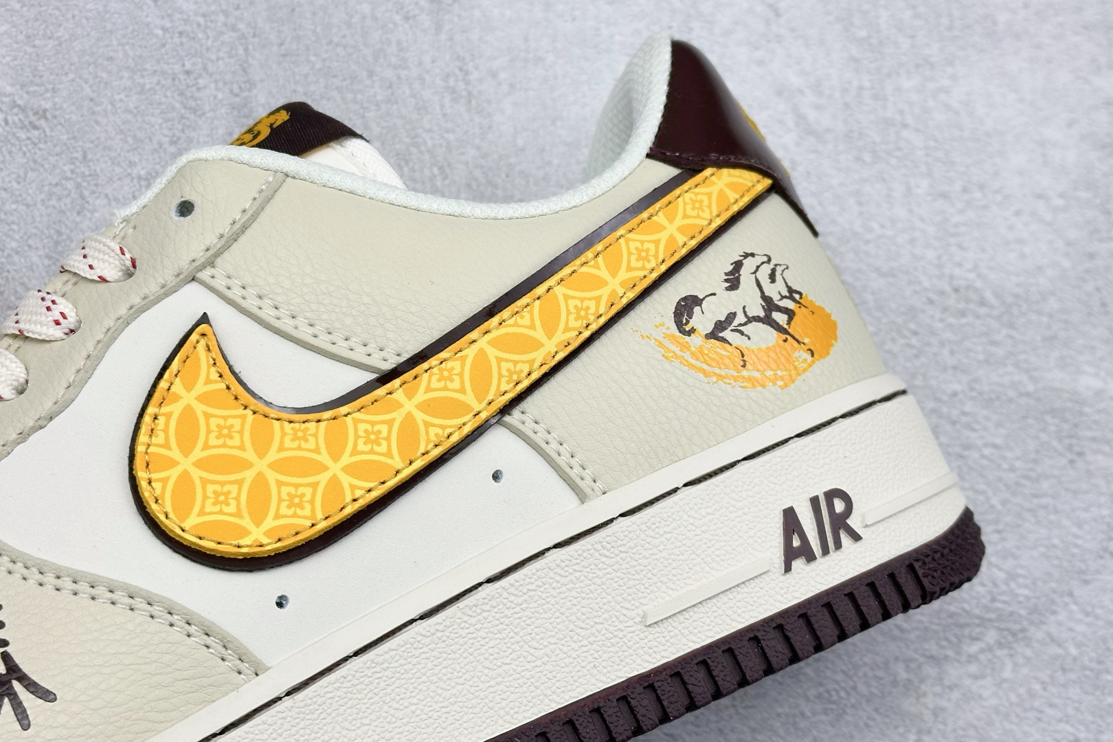 260 SC版Nike Air Force 1'07 Low 马年限定 米杏金纹 空军一号低帮休闲板鞋 NH0601-504